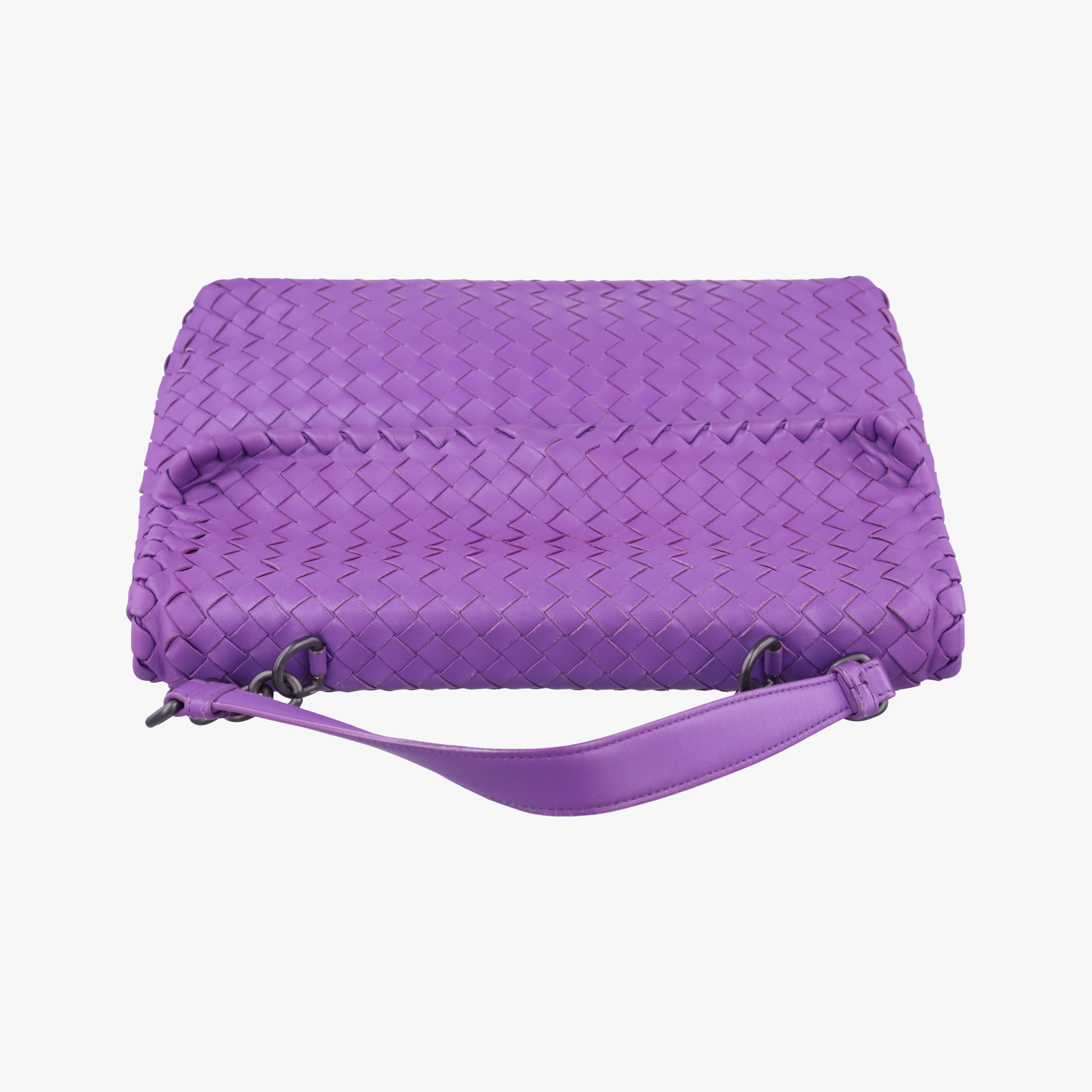 Pre-owned Bottega Veneta Intrecciato Olimpia Purple lambskin  shoulderbag | stylenewstar