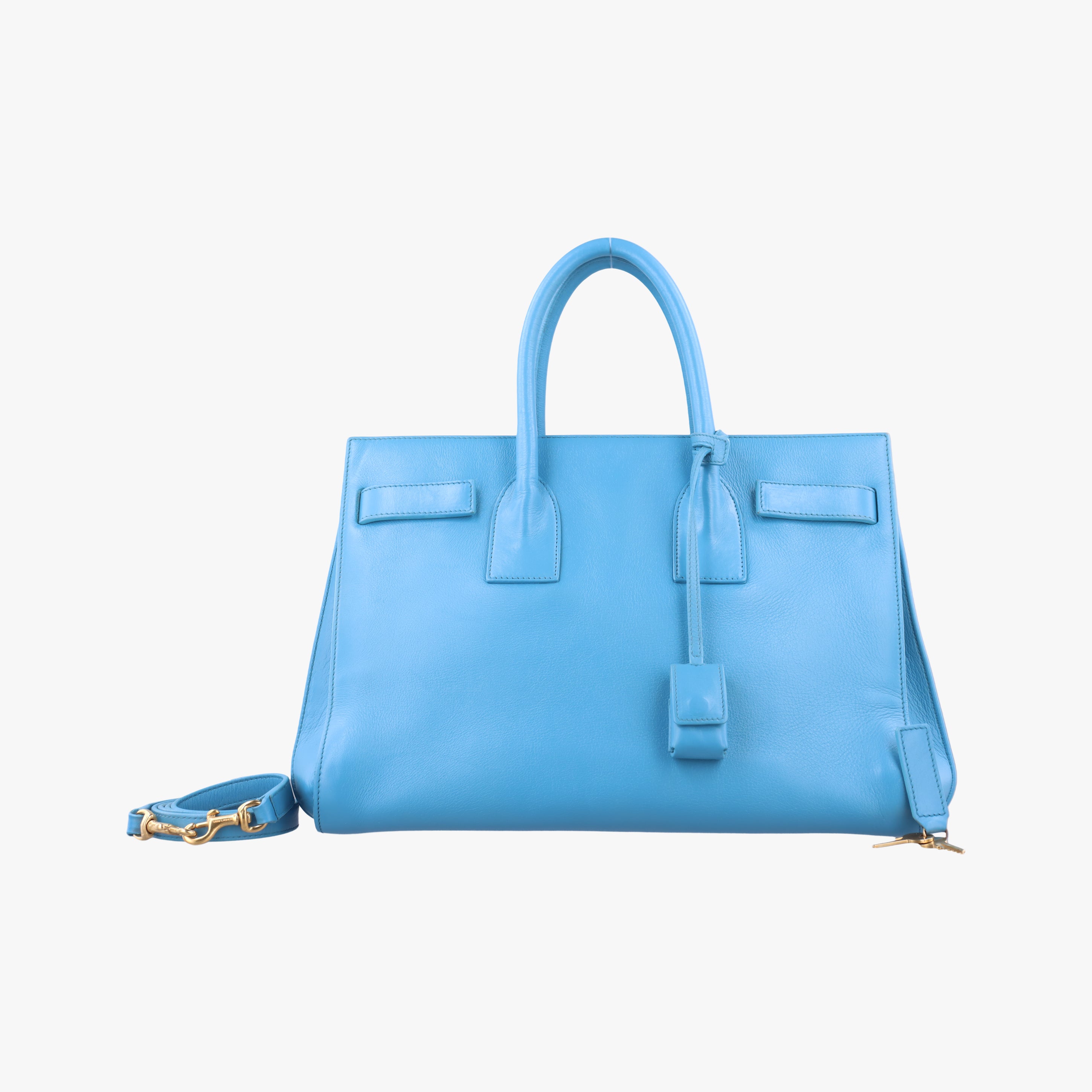 Secondhand Yves Saint Laurent SAC DE JOUR Blue Leather 324823 shoulderbag | stylenewstar