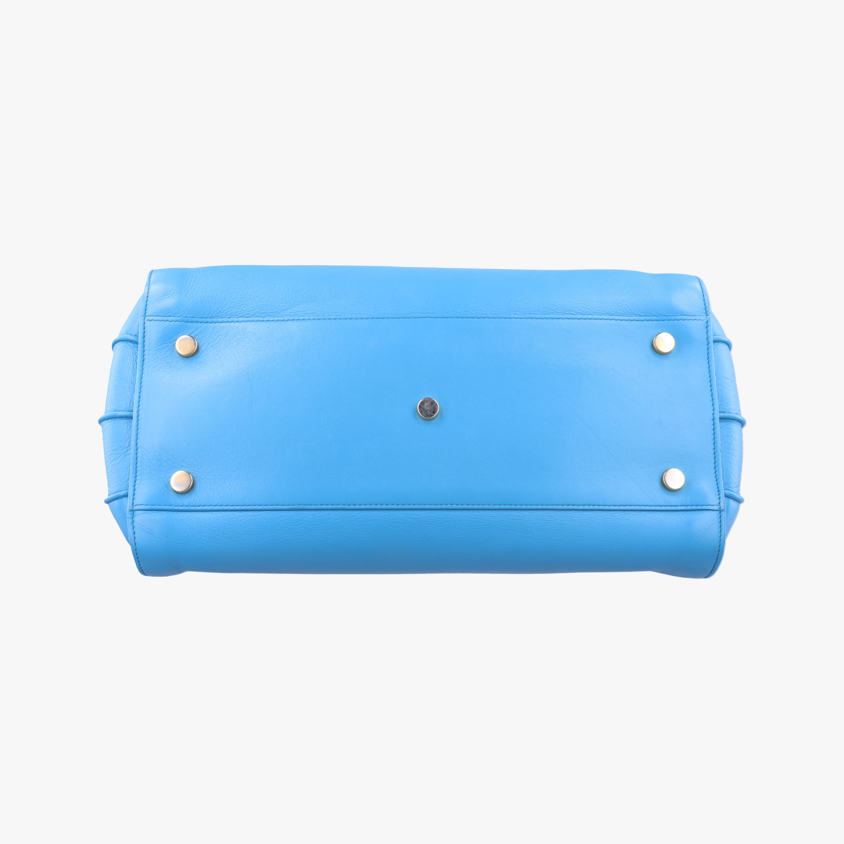 Secondhand Yves Saint Laurent SAC DE JOUR Blue Leather 324823 shoulderbag | stylenewstar