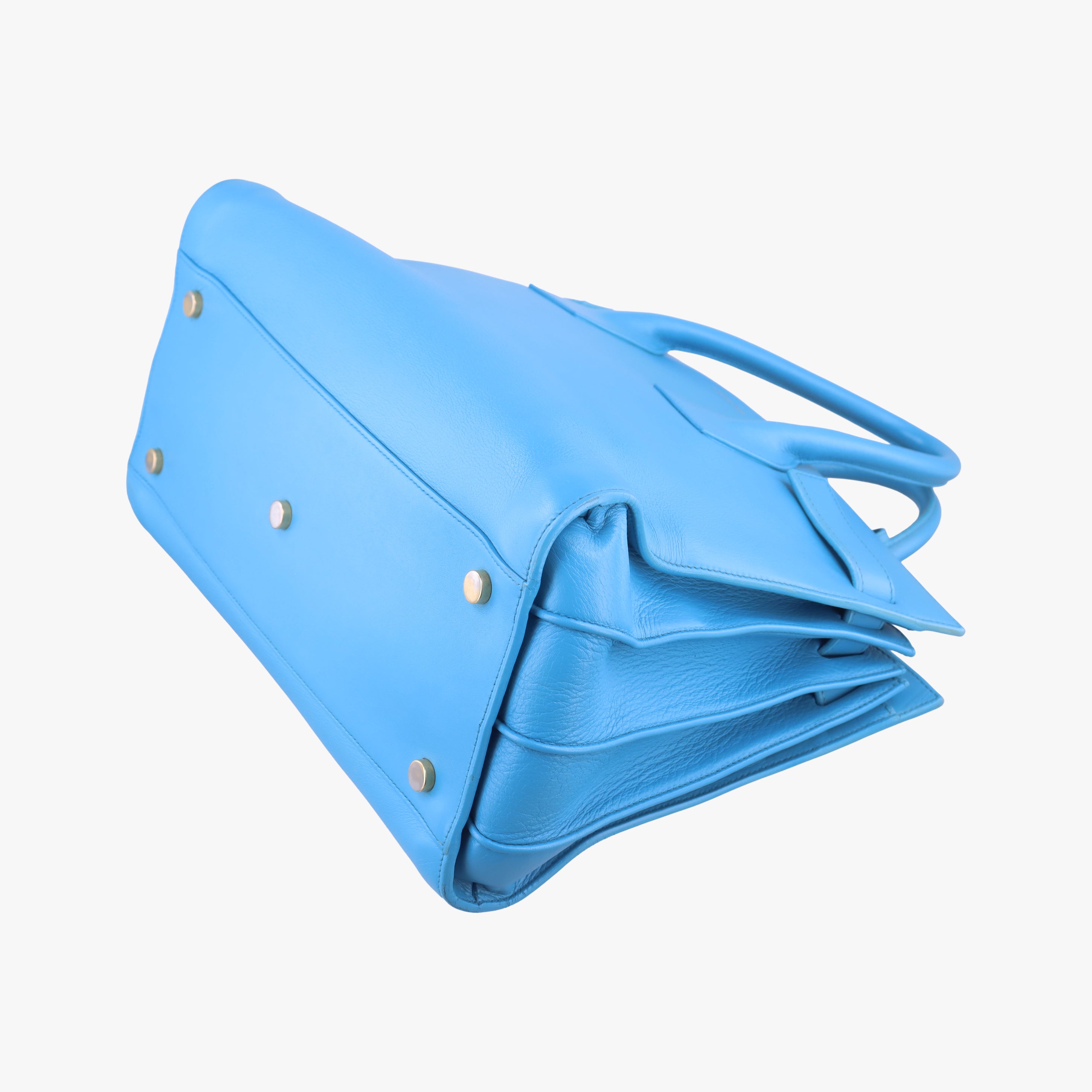 Secondhand Yves Saint Laurent SAC DE JOUR Blue Leather 324823 shoulderbag | stylenewstar