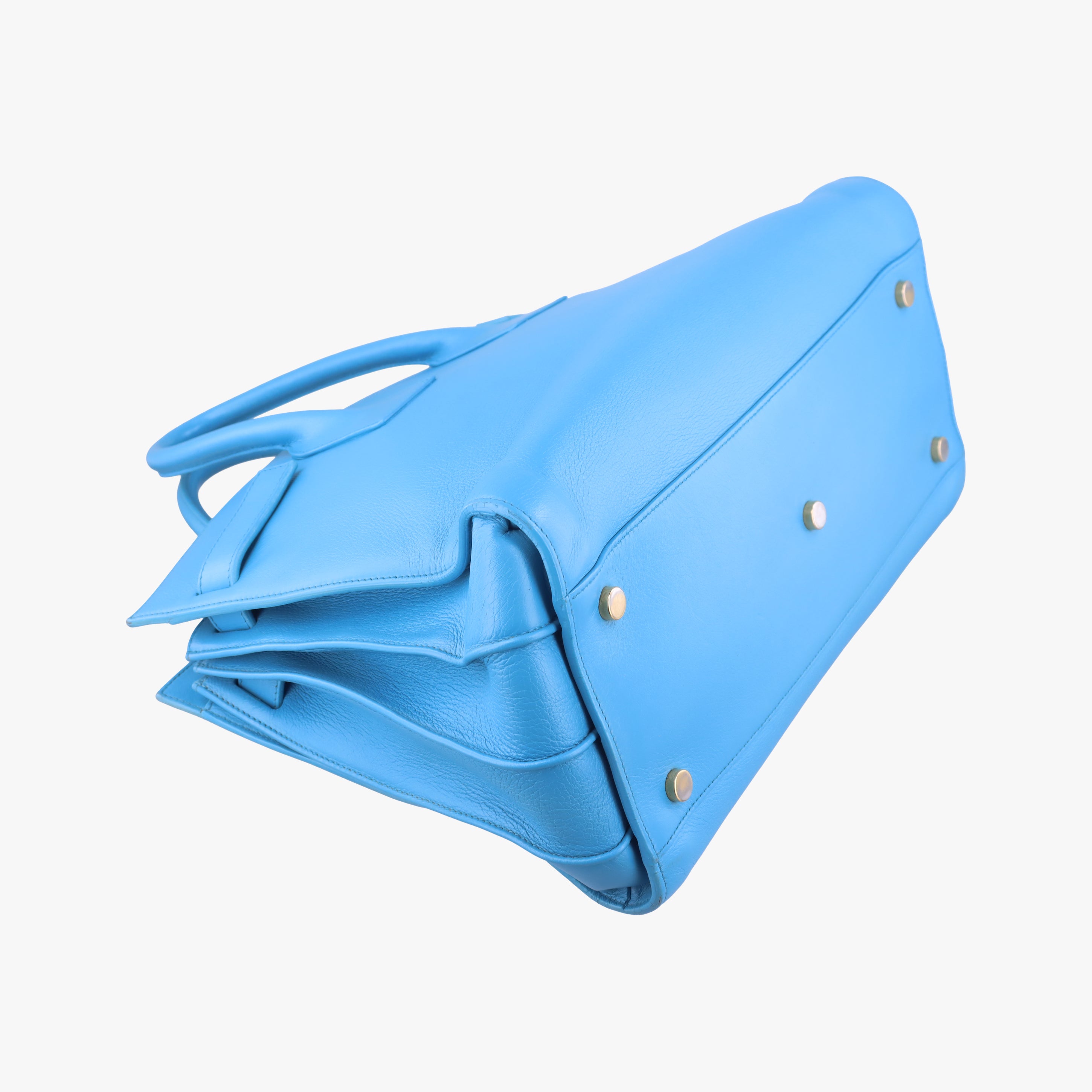 Secondhand Yves Saint Laurent SAC DE JOUR Blue Leather 324823 shoulderbag | stylenewstar