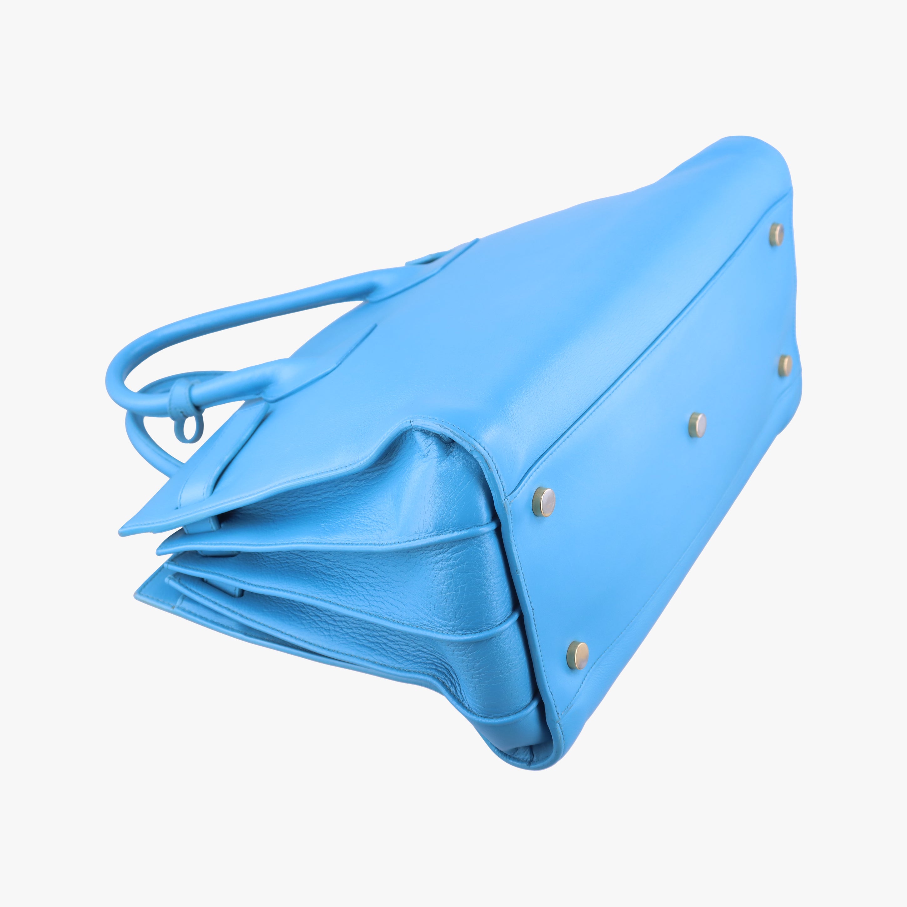 Secondhand Yves Saint Laurent SAC DE JOUR Blue Leather 324823 shoulderbag | stylenewstar