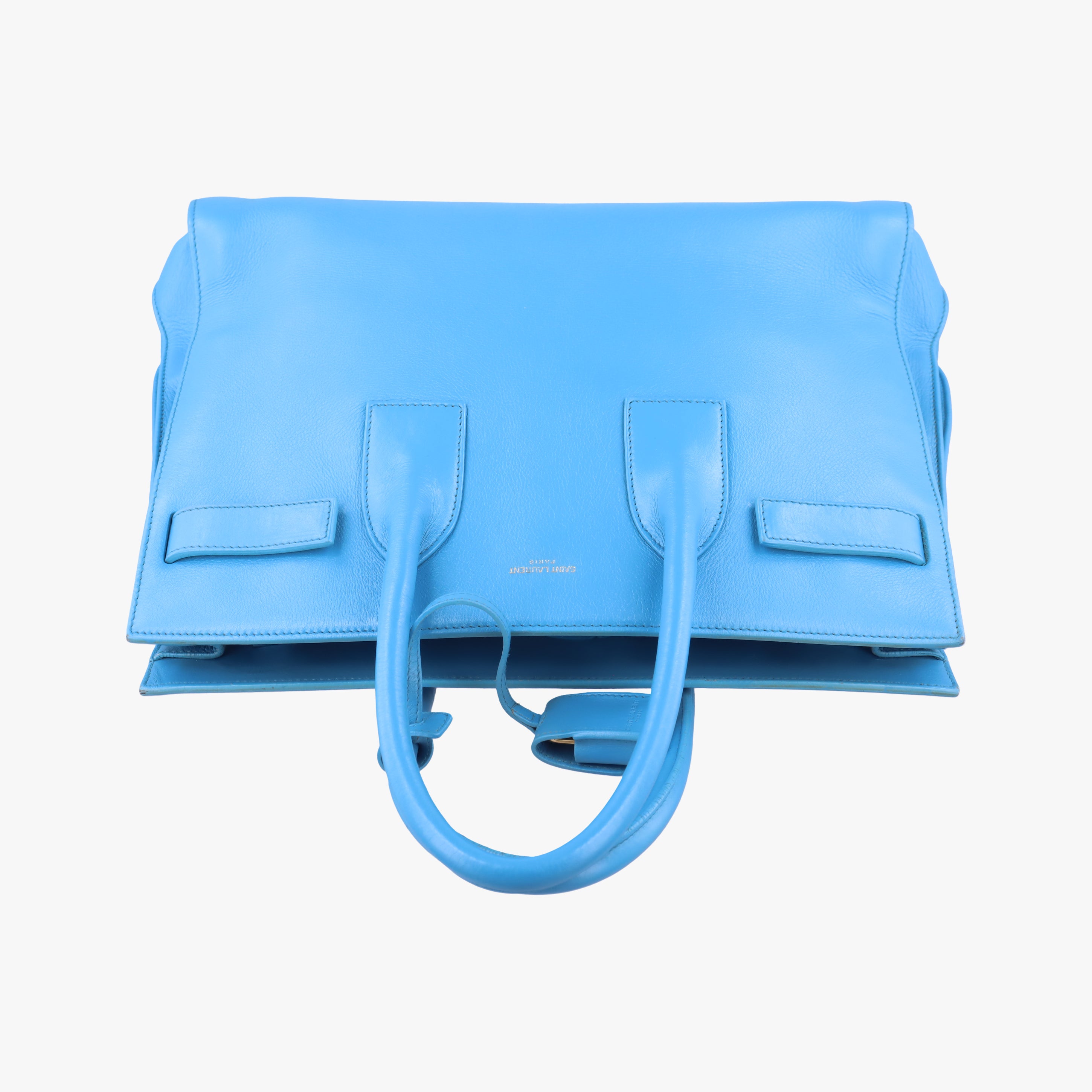 Secondhand Yves Saint Laurent SAC DE JOUR Blue Leather 324823 shoulderbag | stylenewstar