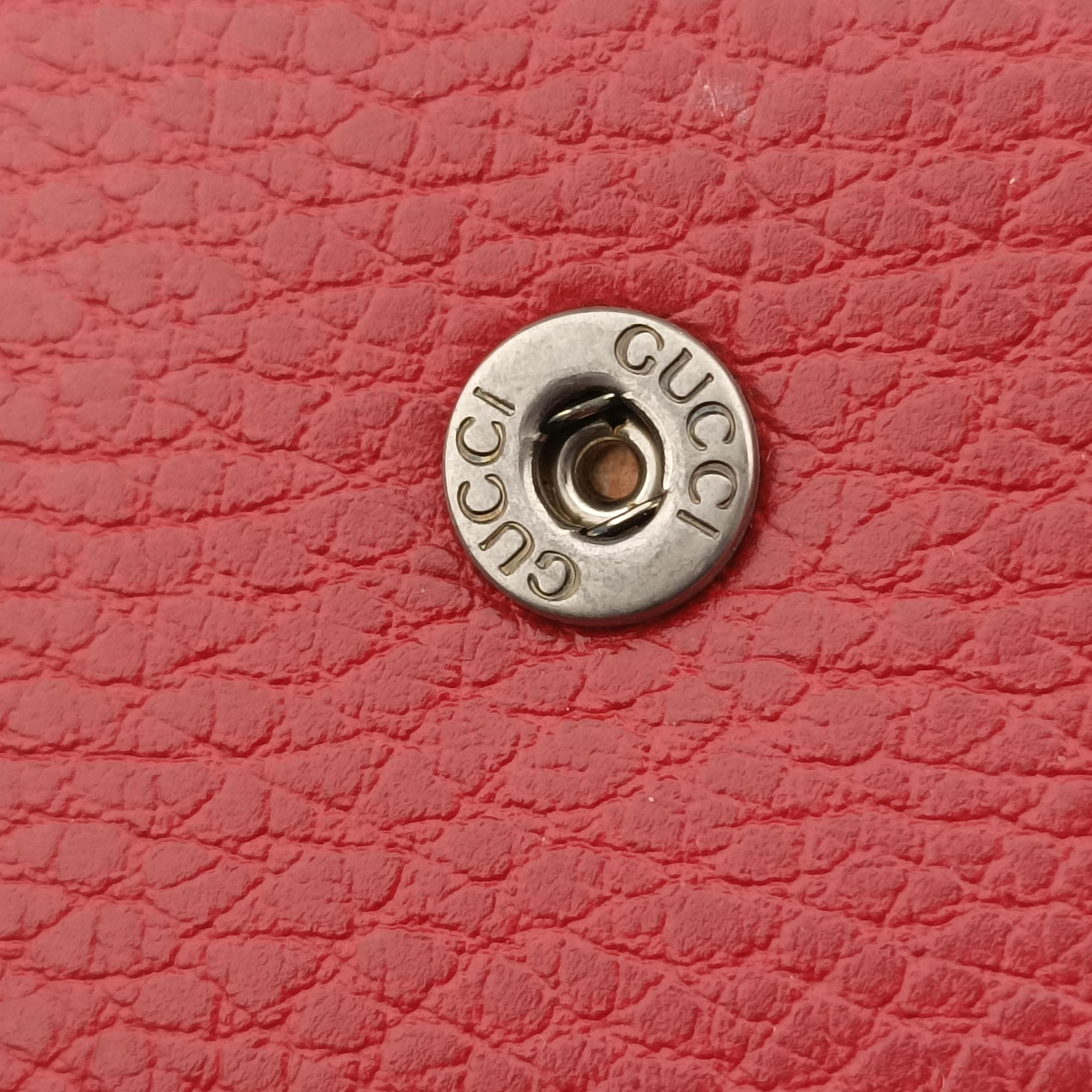 Pre-owned Gucci Dionysus Red Leather 476432 shoulderbag | stylenewstar