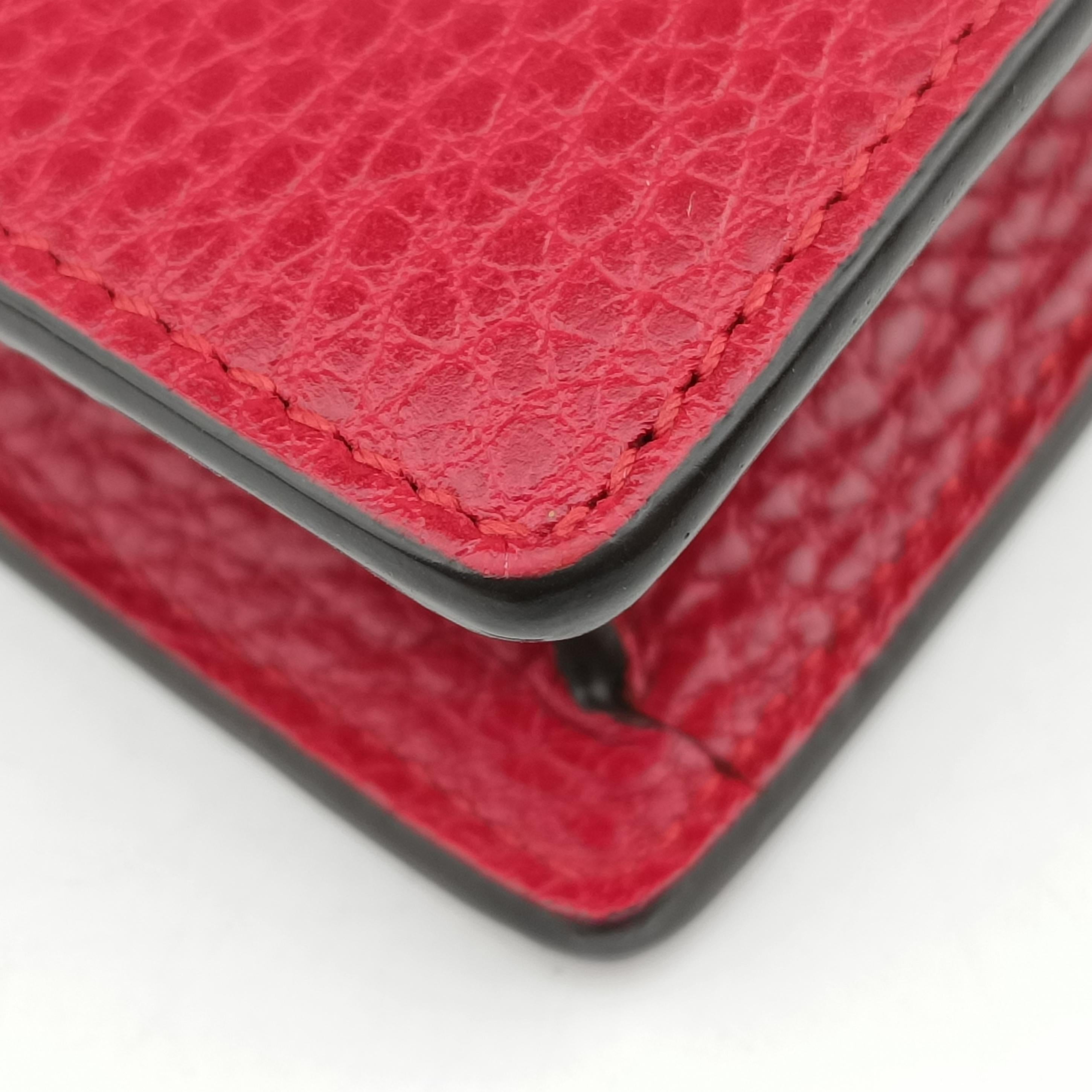 Pre-owned Gucci Dionysus Red Leather 476432 shoulderbag | stylenewstar