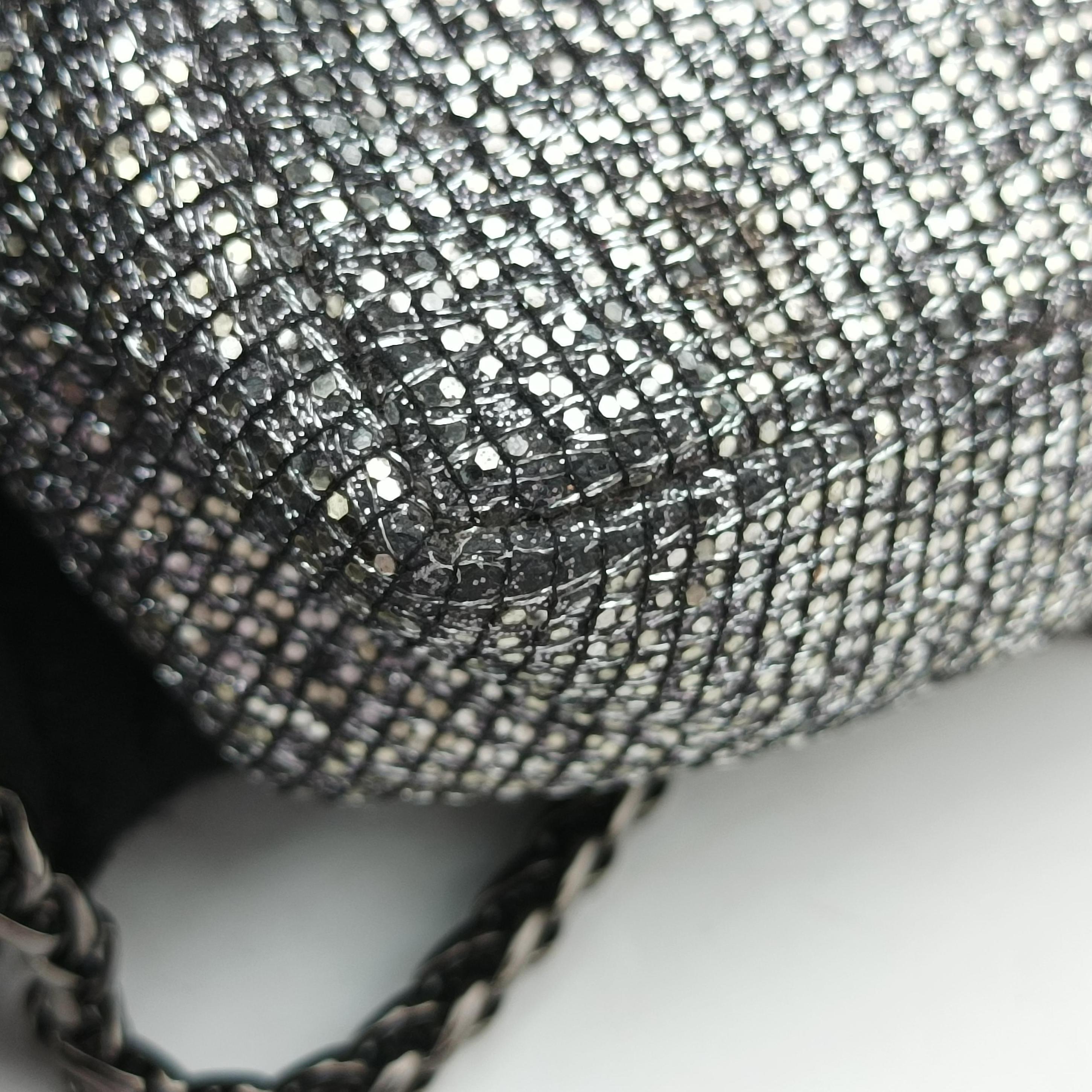 Vintage Christian Louboutin Sweet Charity Scarabe Spike Silver x Black Patent ×Sequins  shoulderbag | stylenewstar