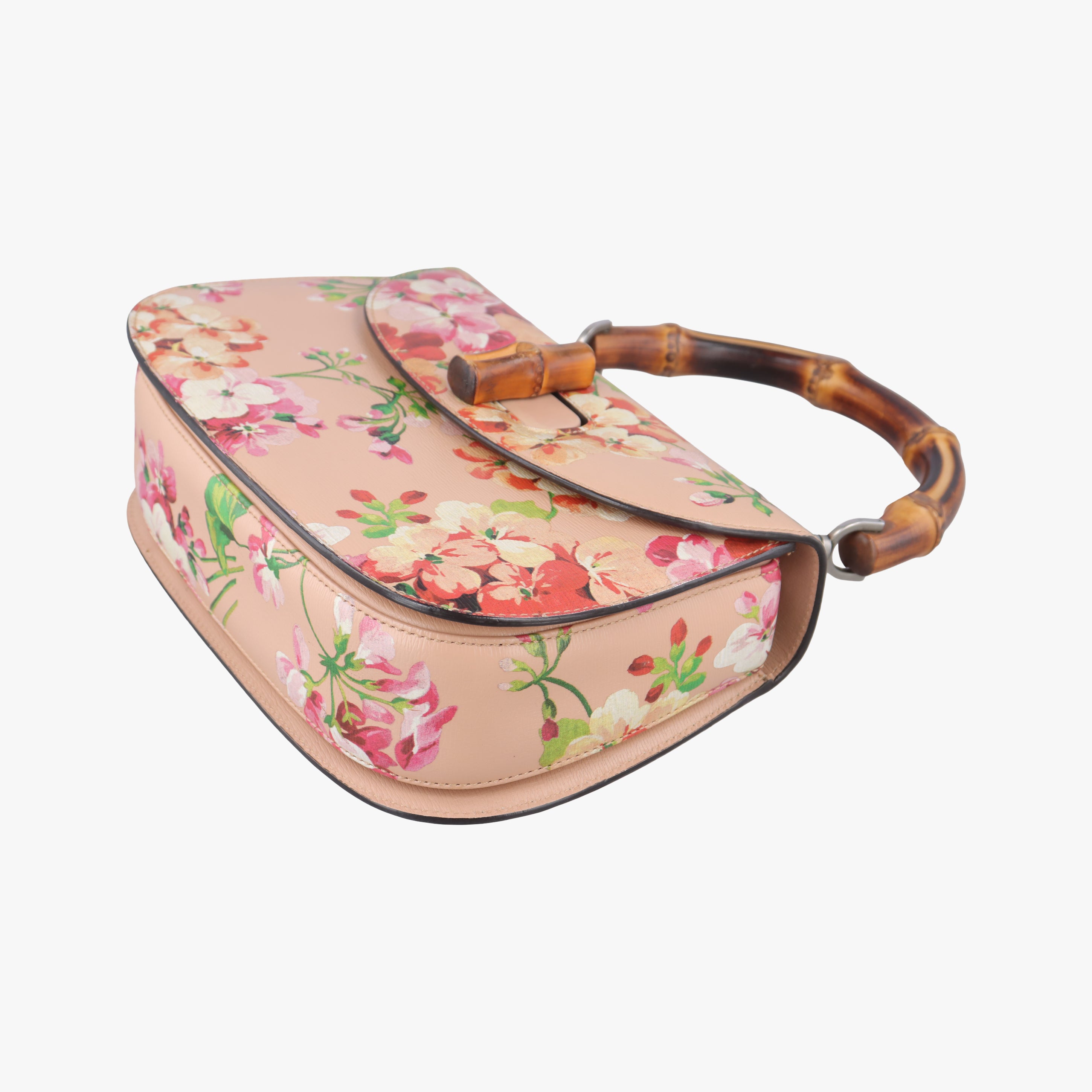 Pre-owned Gucci Bamboo Pink×Multicolour Leather 409398 shoulderbag | stylenewstar