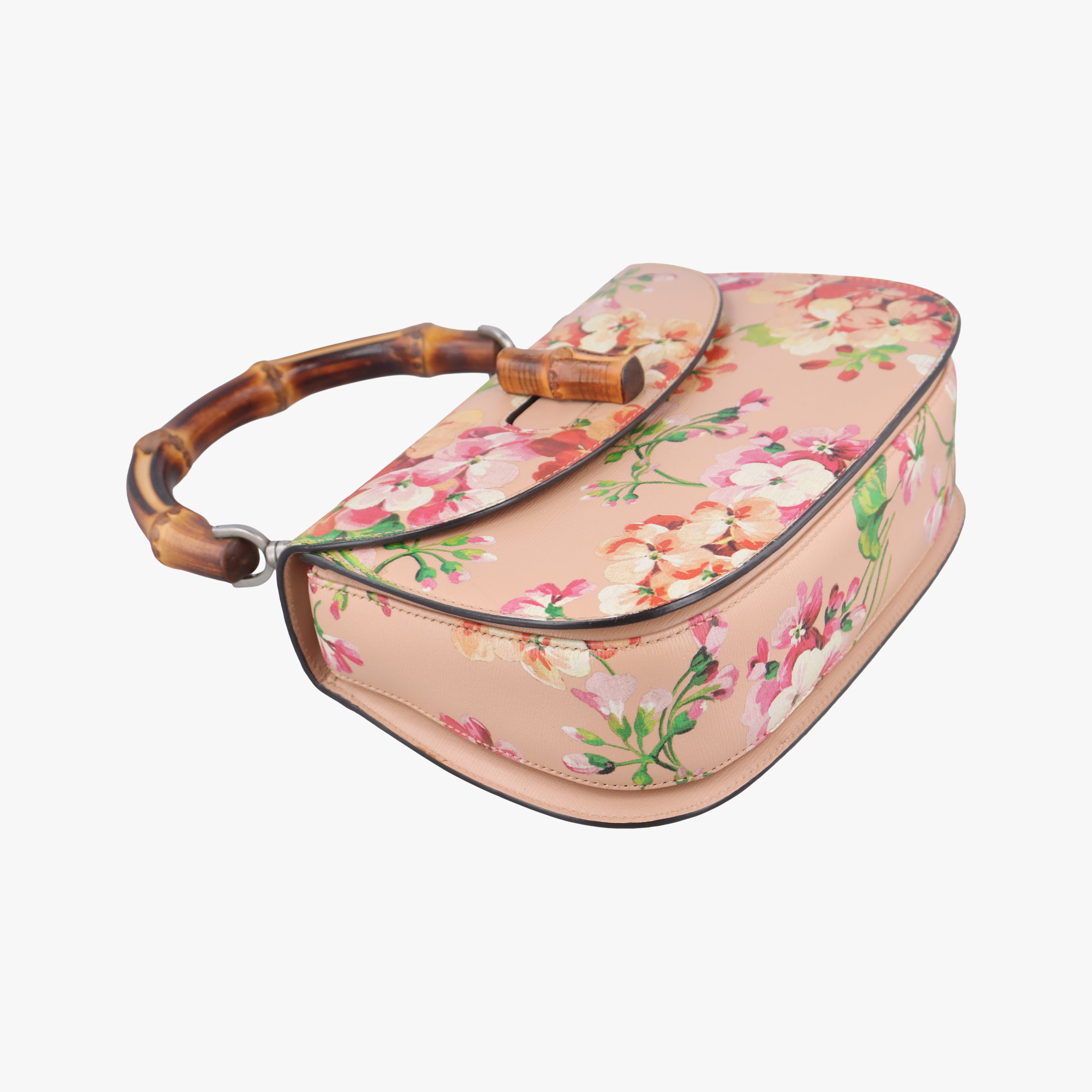 Pre-owned Gucci Bamboo Pink×Multicolour Leather 409398 shoulderbag | stylenewstar