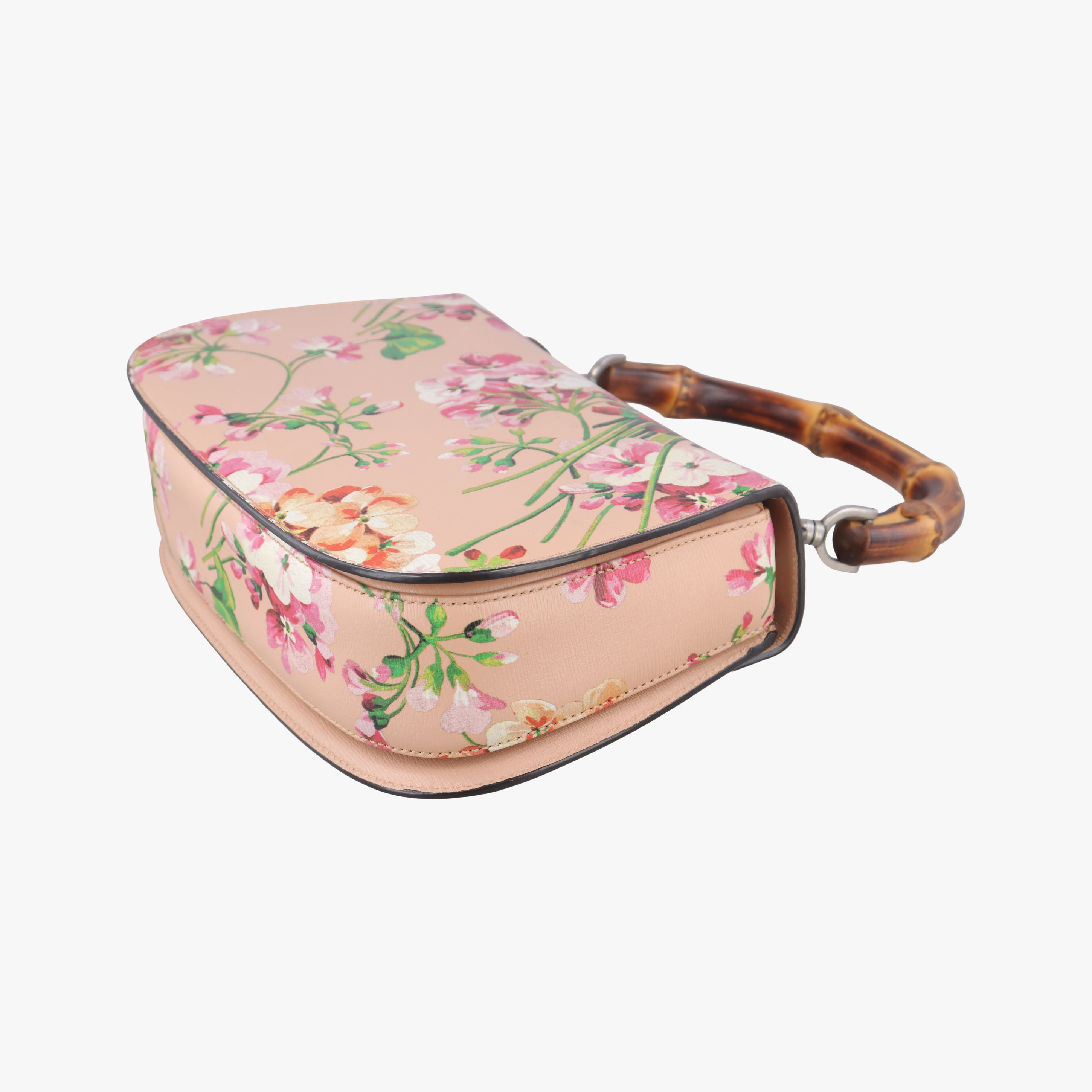 Pre-owned Gucci Bamboo Pink×Multicolour Leather 409398 shoulderbag | stylenewstar