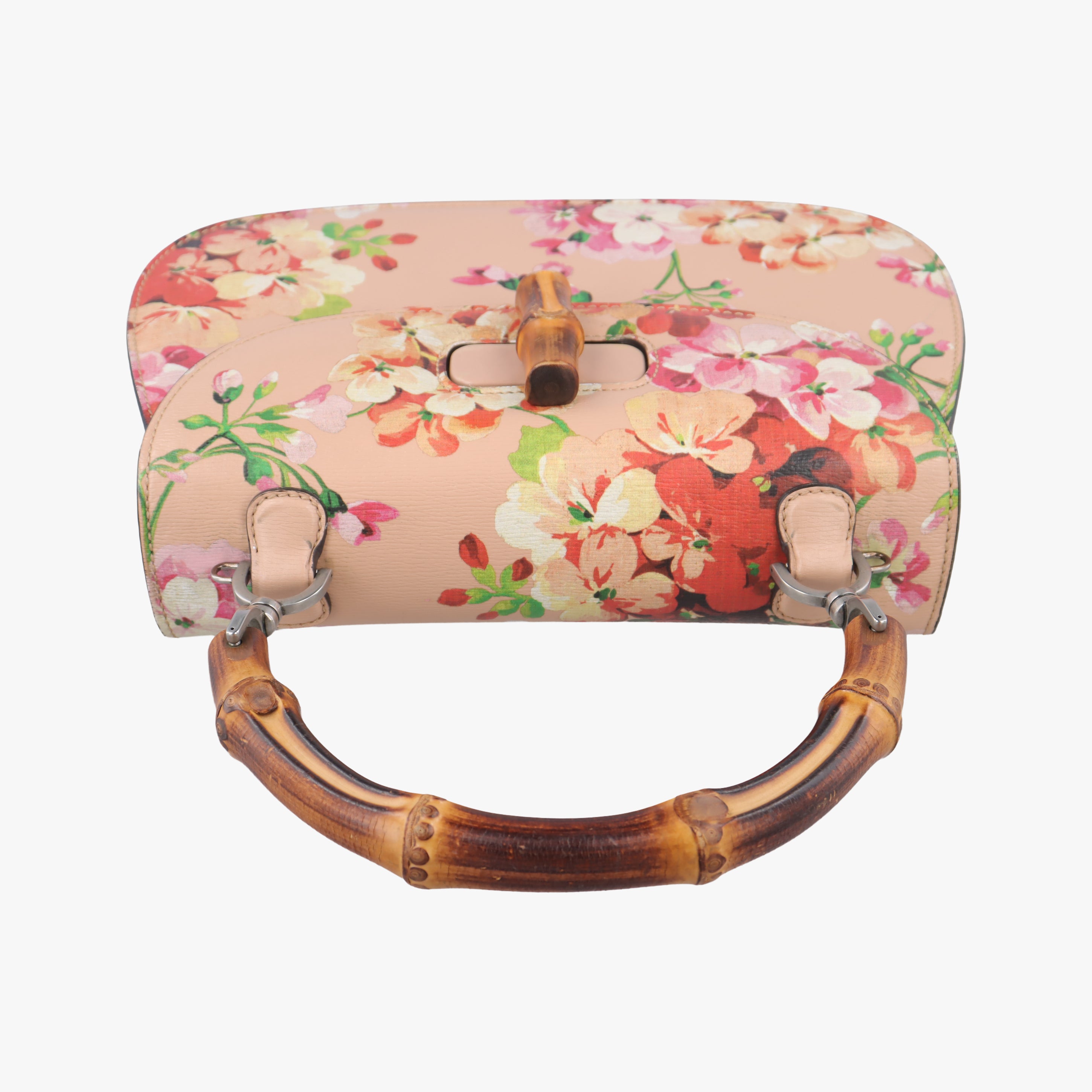 Pre-owned Gucci Bamboo Pink×Multicolour Leather 409398 shoulderbag | stylenewstar