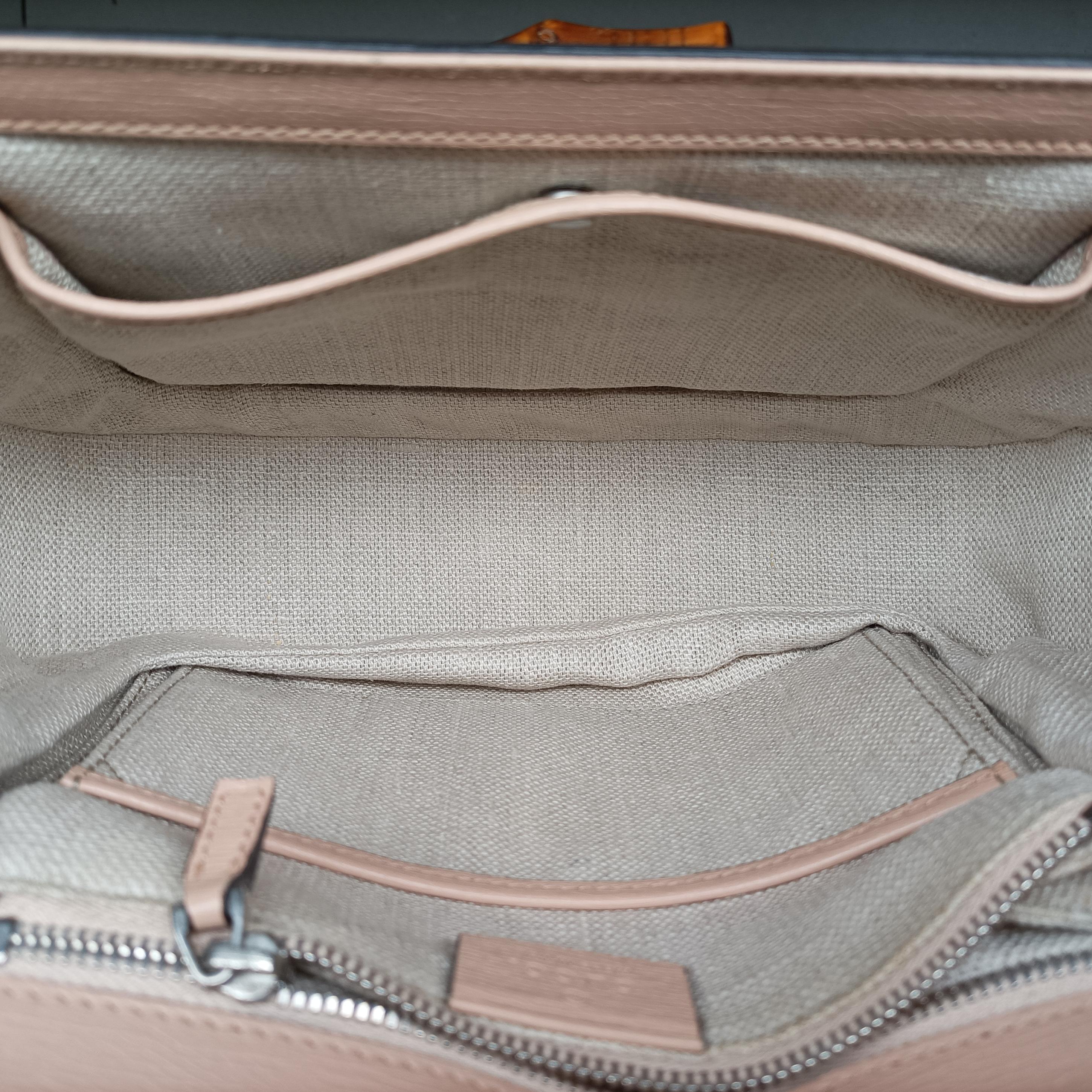 Pre-owned Gucci Bamboo Pink×Multicolour Leather 409398 shoulderbag | stylenewstar