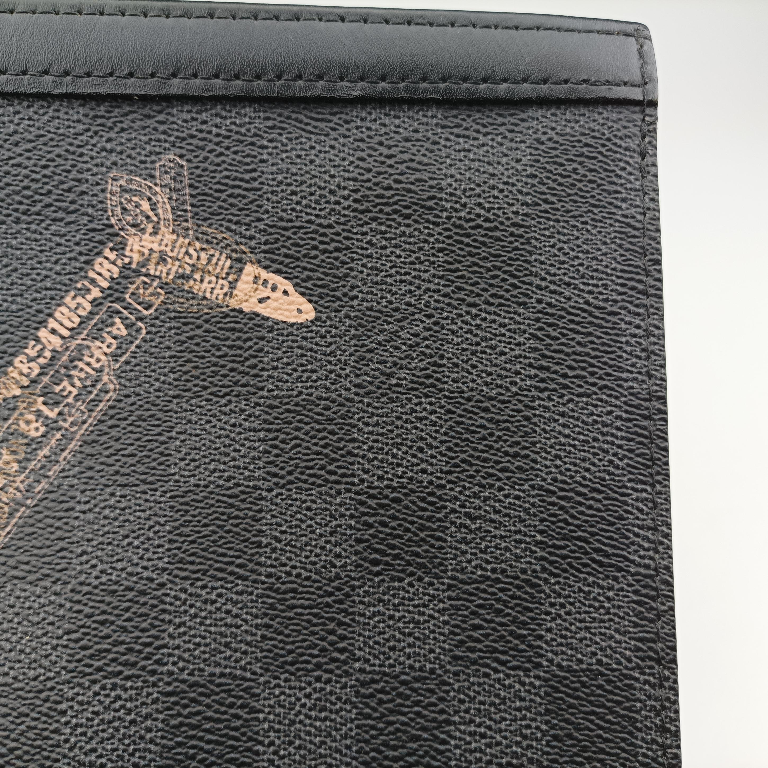 Pre-owned Louis Vuitton Porte Documents Voyage Black×multicolor Damier Graphite N64605 clutchbag | stylenewstar