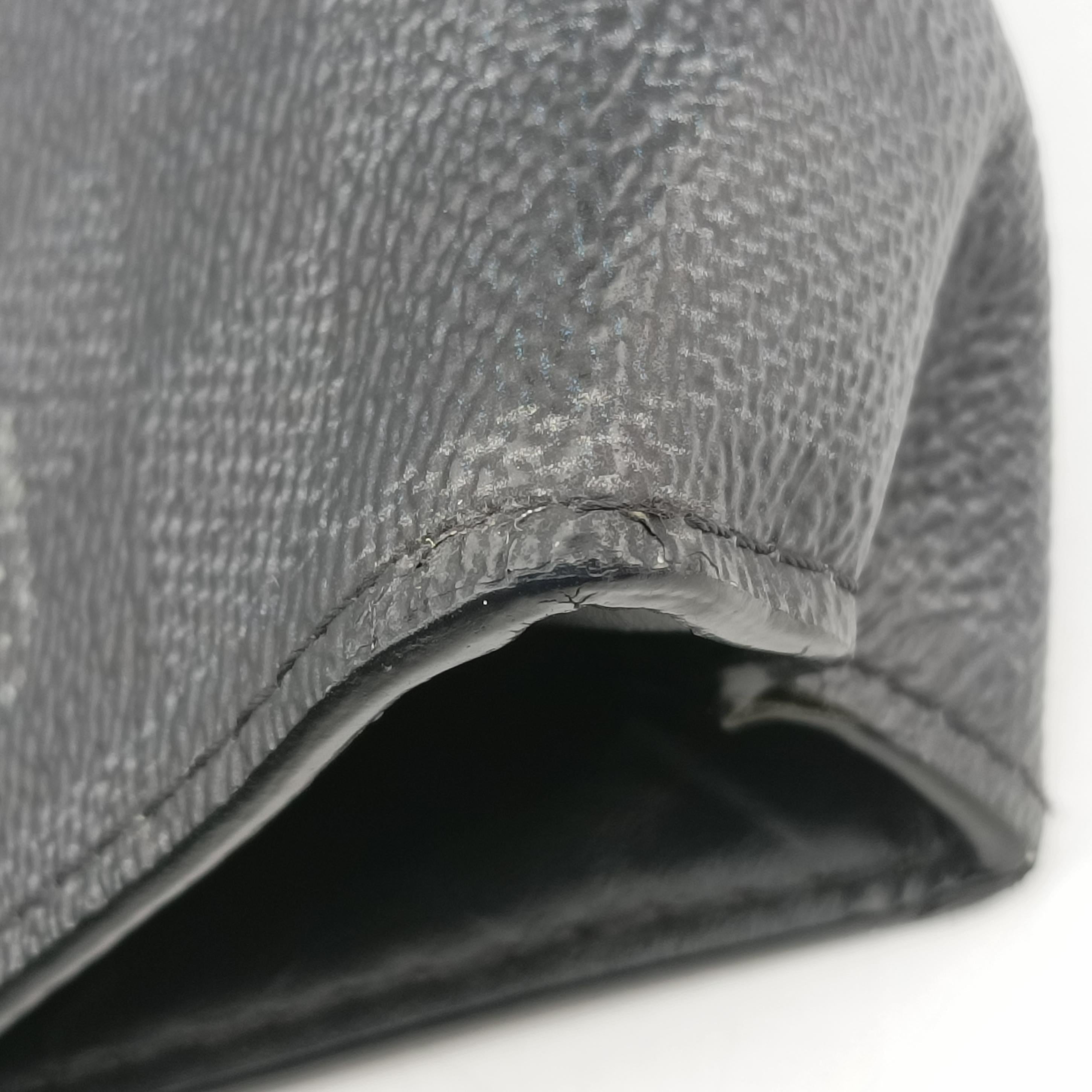 Pre-owned Louis Vuitton Porte Documents Voyage Black×multicolor Damier Graphite N64605 clutchbag | stylenewstar