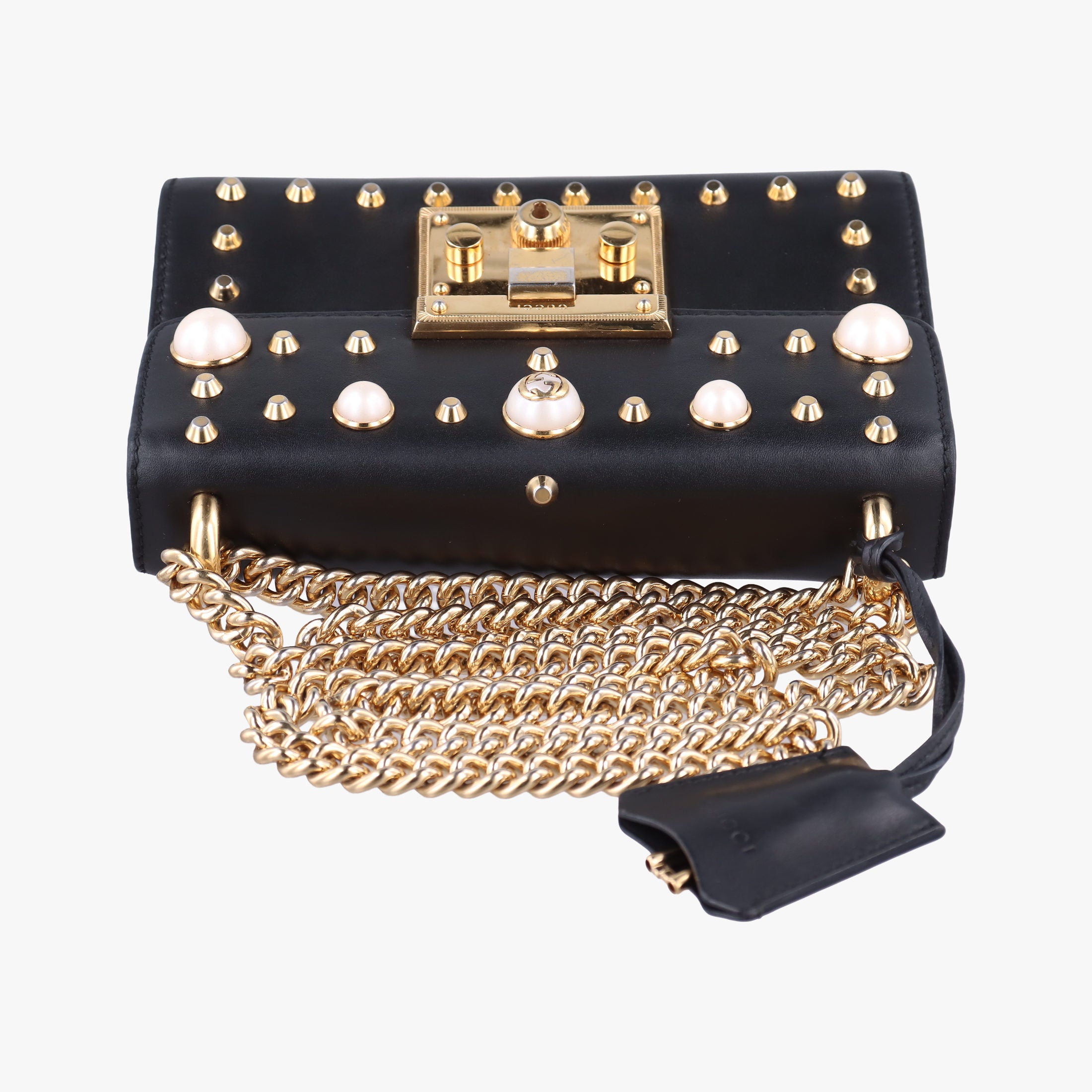 Pre-owned Gucci Padlock Black Leather 432182 shoulderbag | stylenewstar