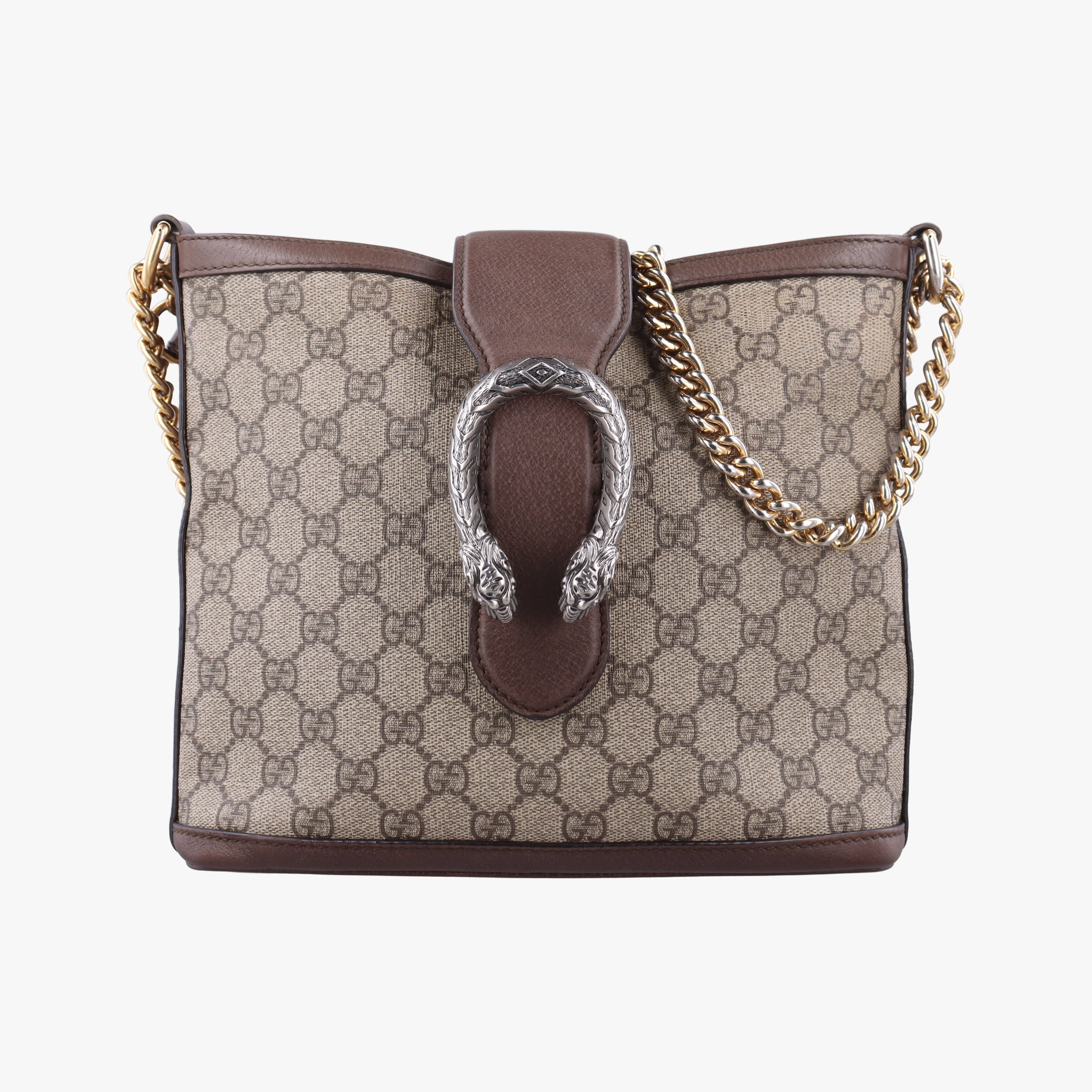 Pre-owned Gucci Dionysus Brown PVC coated canvas 499622 shoulderbag | stylenewstar