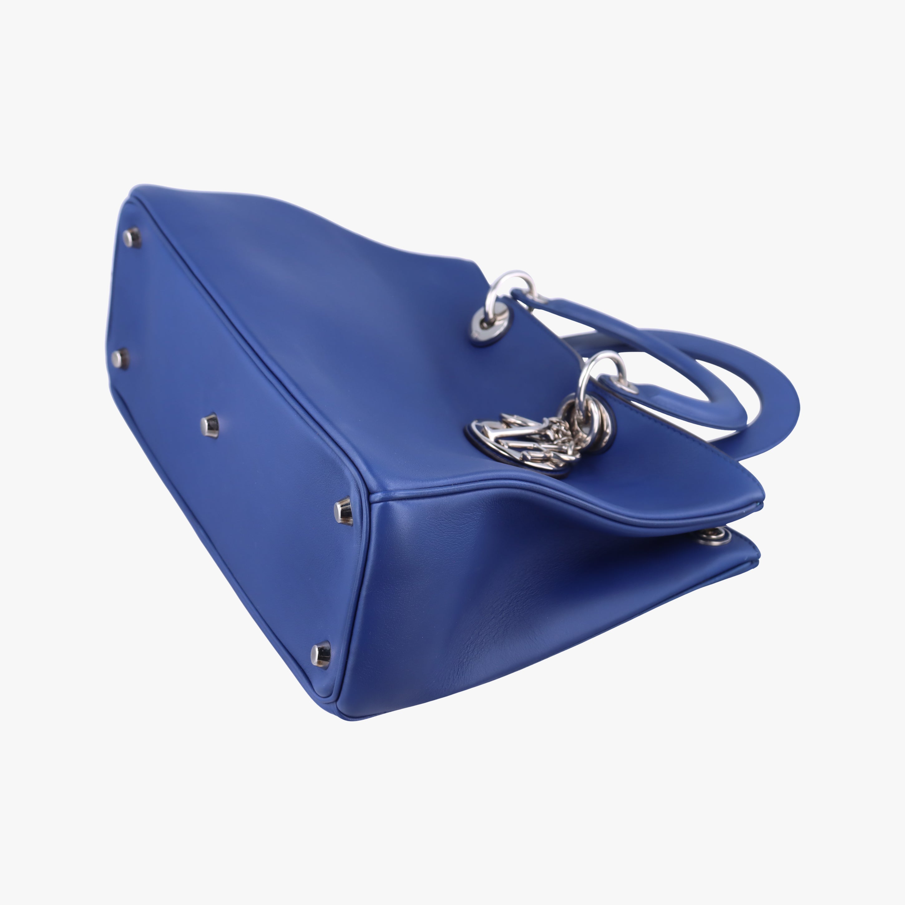 Pre-owned Christian Dior Diorissimo Blue Leather  shoulderbag | stylenewstar