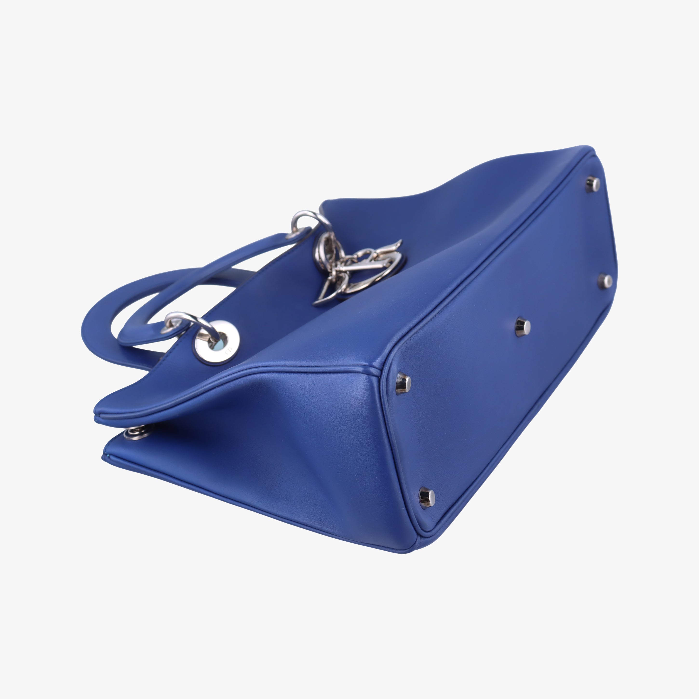 Pre-owned Christian Dior Diorissimo Blue Leather  shoulderbag | stylenewstar