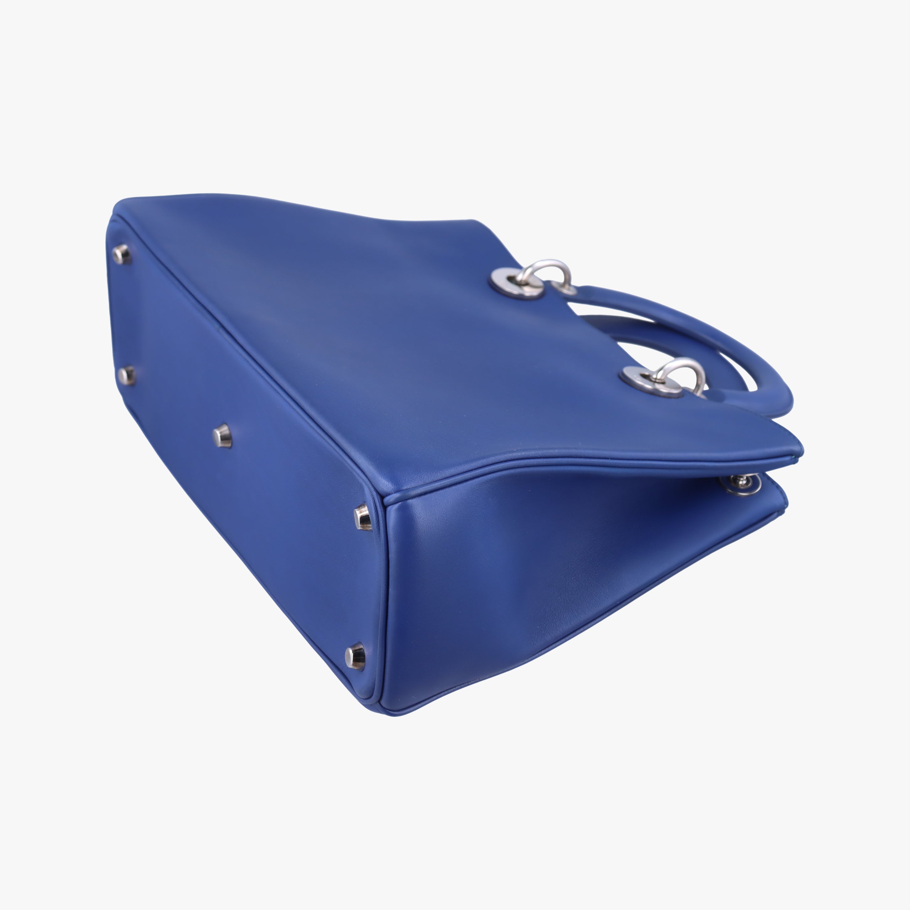 Pre-owned Christian Dior Diorissimo Blue Leather  shoulderbag | stylenewstar
