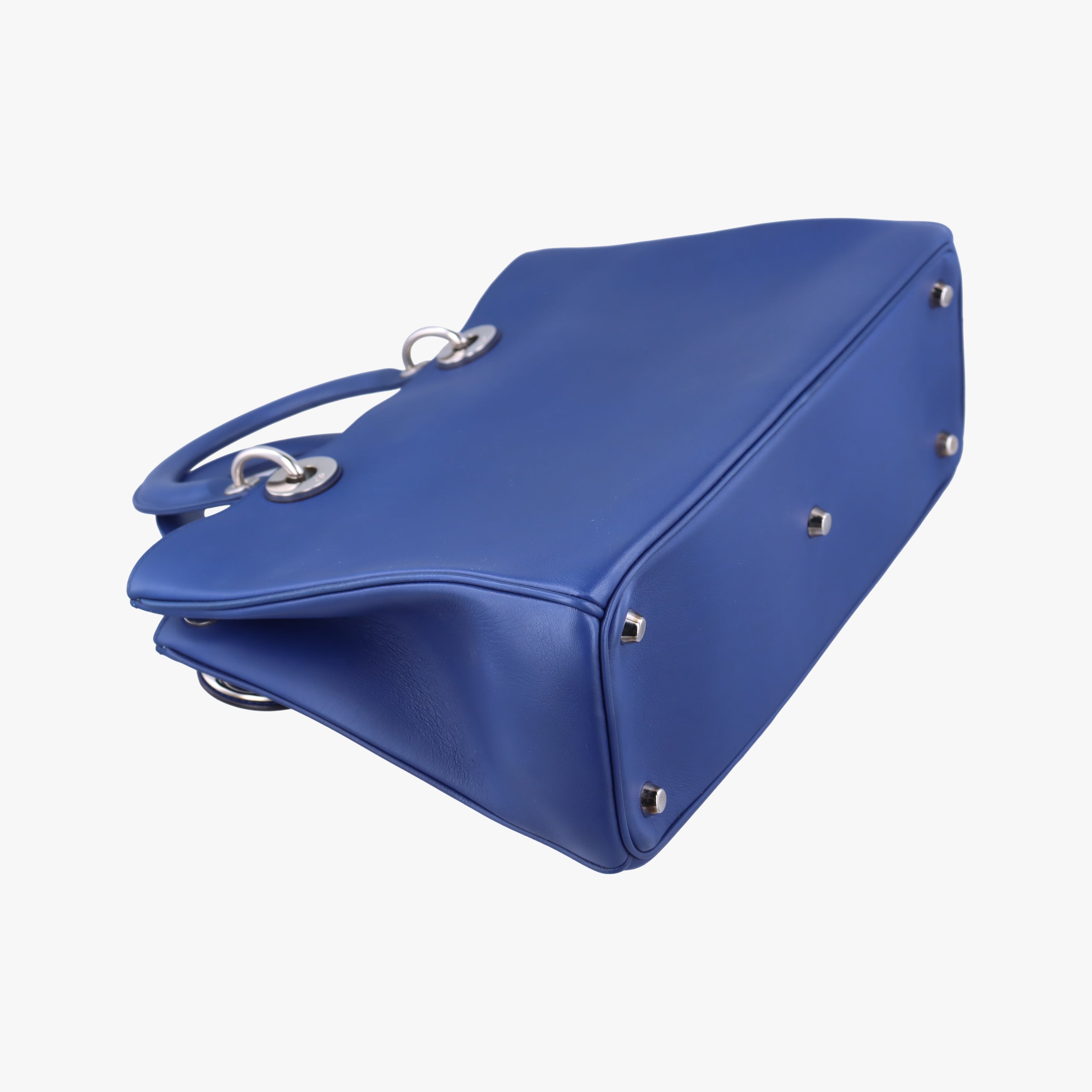Pre-owned Christian Dior Diorissimo Blue Leather  shoulderbag | stylenewstar