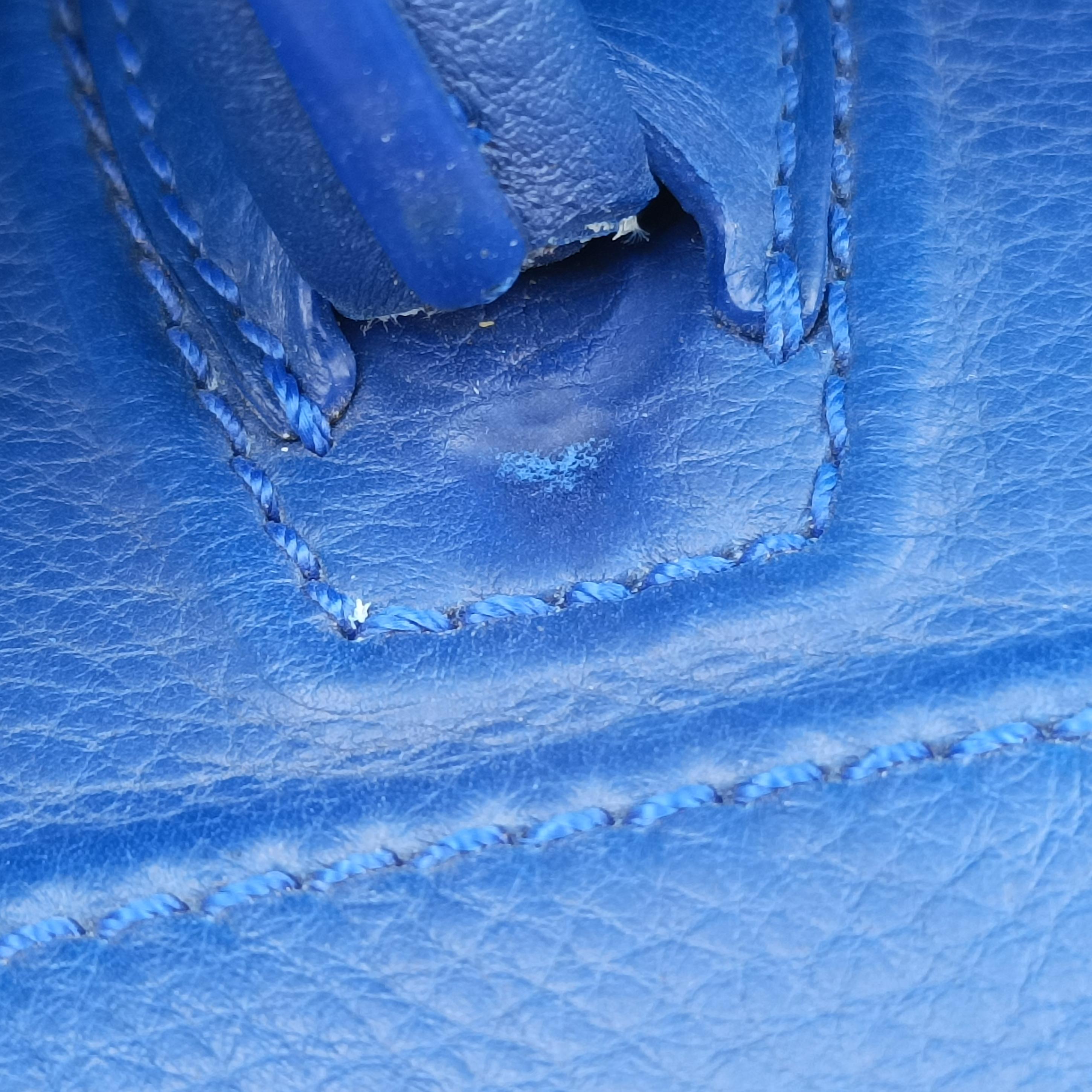 Pre-owned Celine Luggage Phantom Tote Blue leather  handbag | stylenewstar