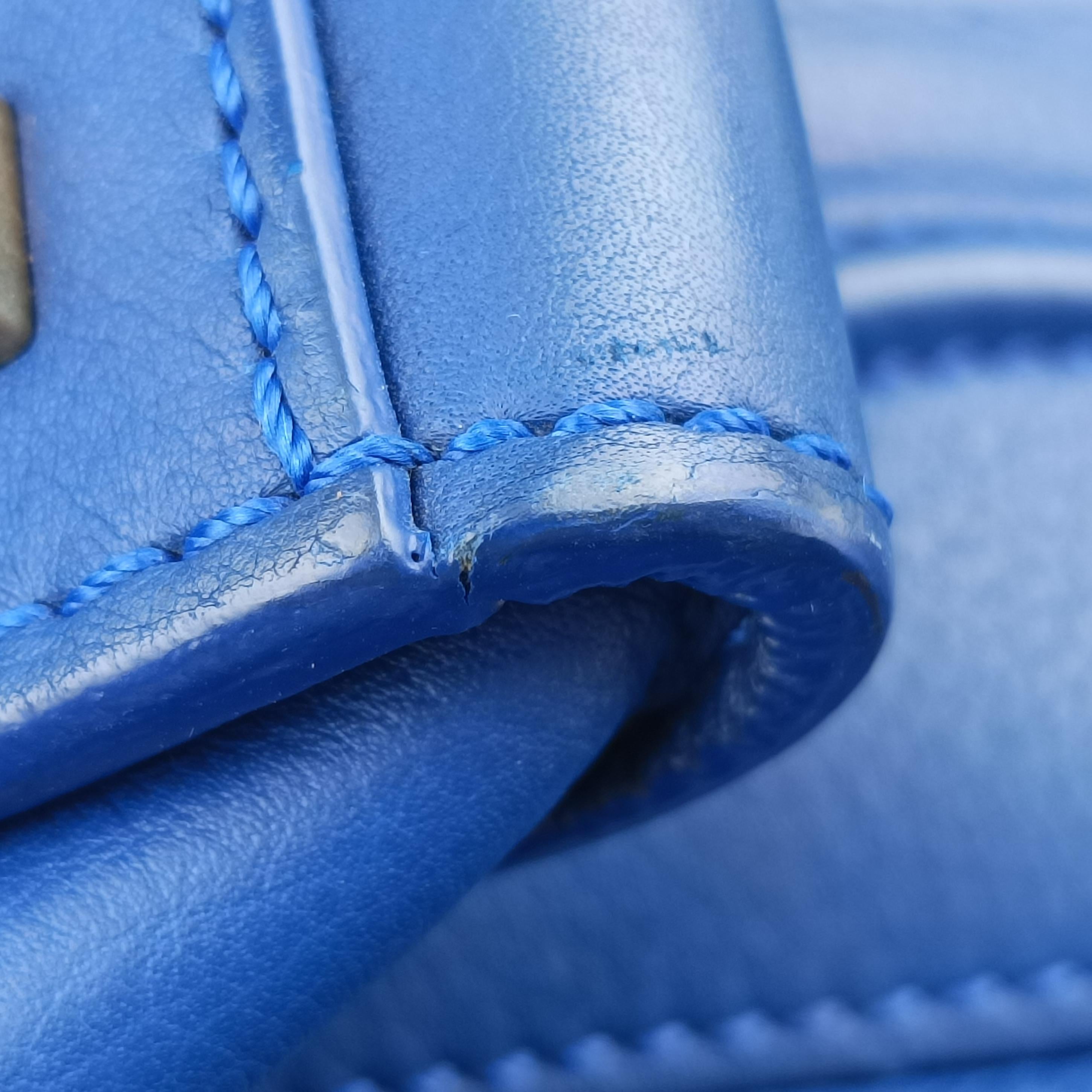 Pre-owned Celine Luggage Phantom Tote Blue leather  handbag | stylenewstar