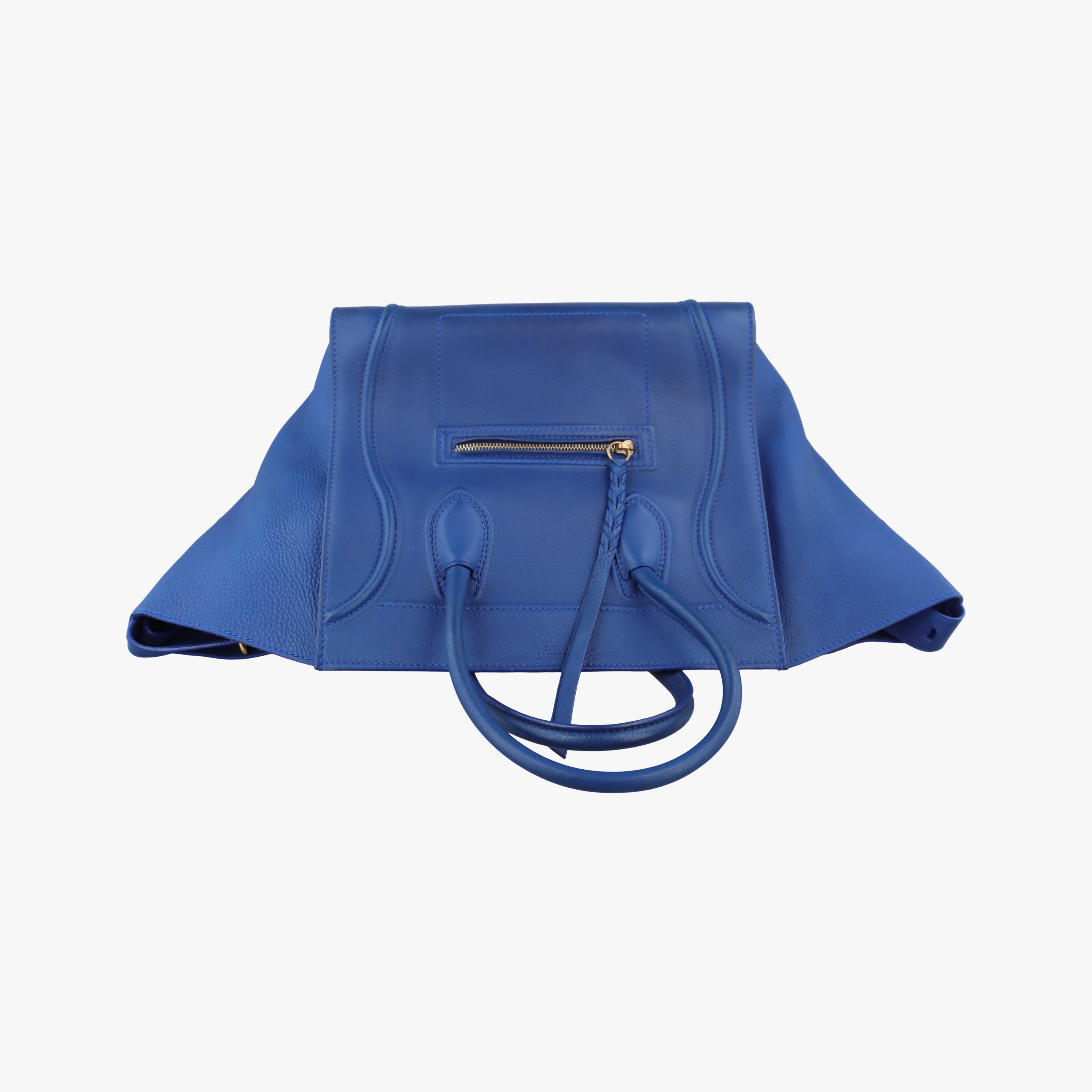 Pre-owned Celine Luggage Phantom Tote Blue leather  handbag | stylenewstar