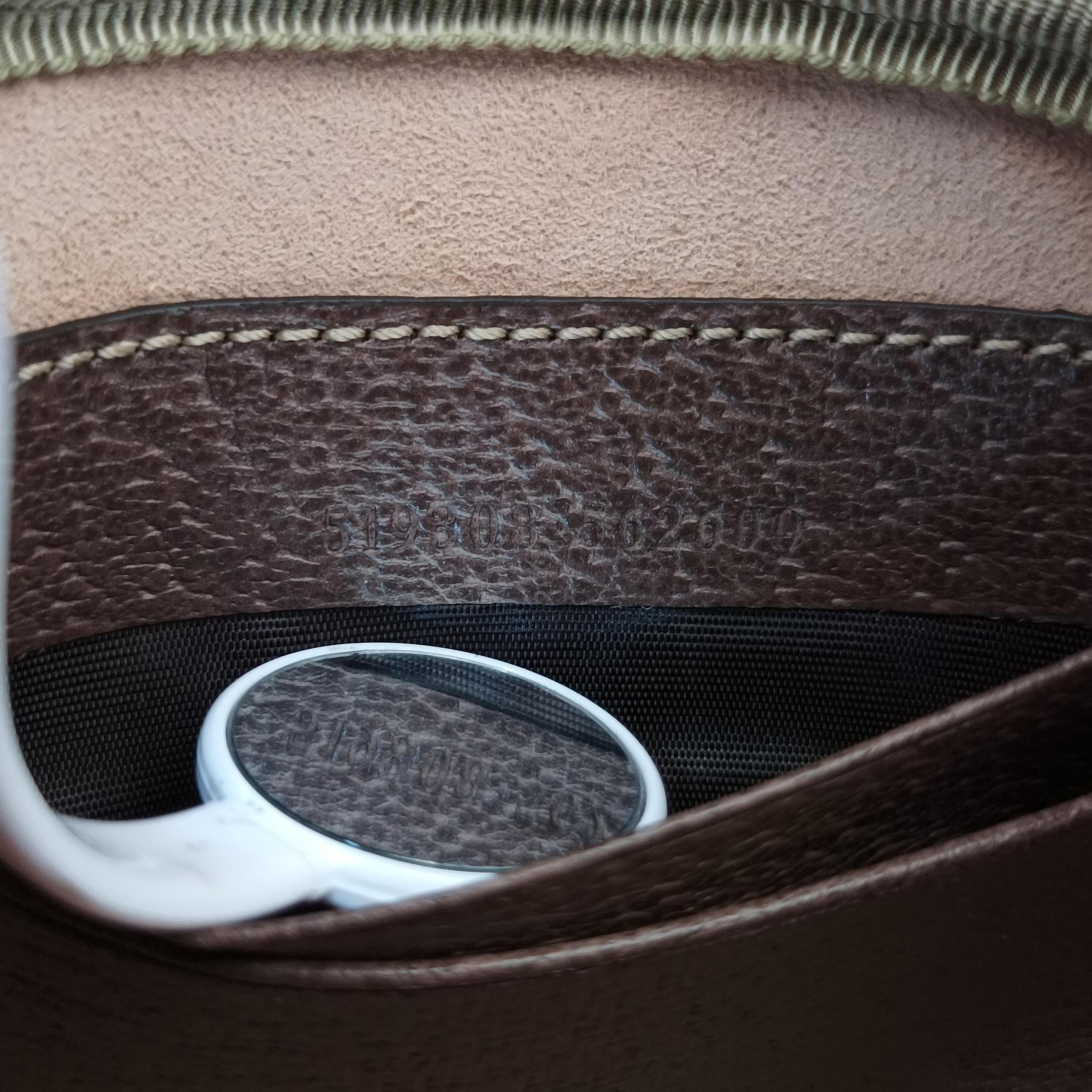 Pre-owned Gucci Ophidia Brown×green×red PVC coated canvas×leather 519308 bum bag/waist bag | stylenewstar