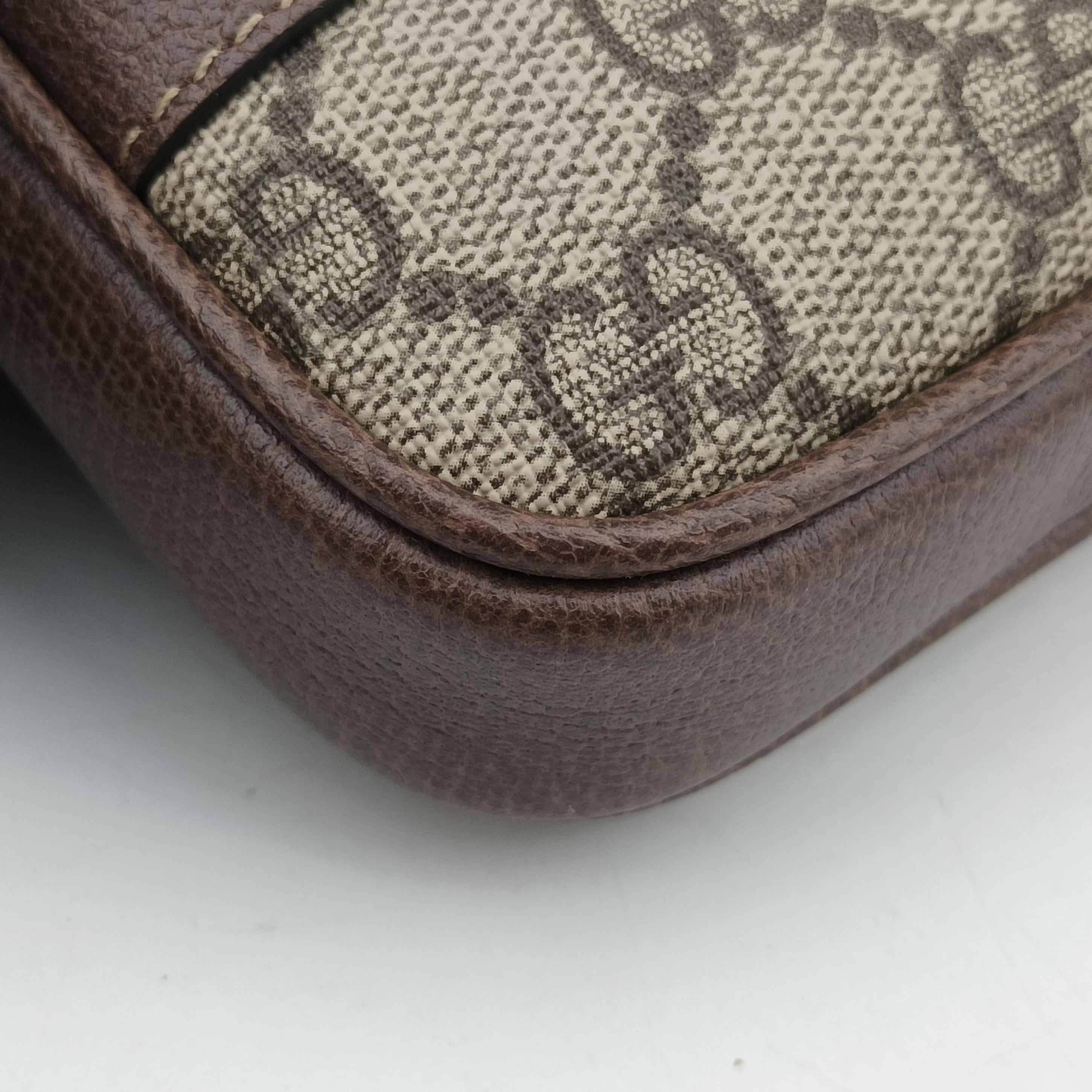 Pre-owned Gucci Ophidia Brown×green×red PVC coated canvas×leather 519308 bum bag/waist bag | stylenewstar