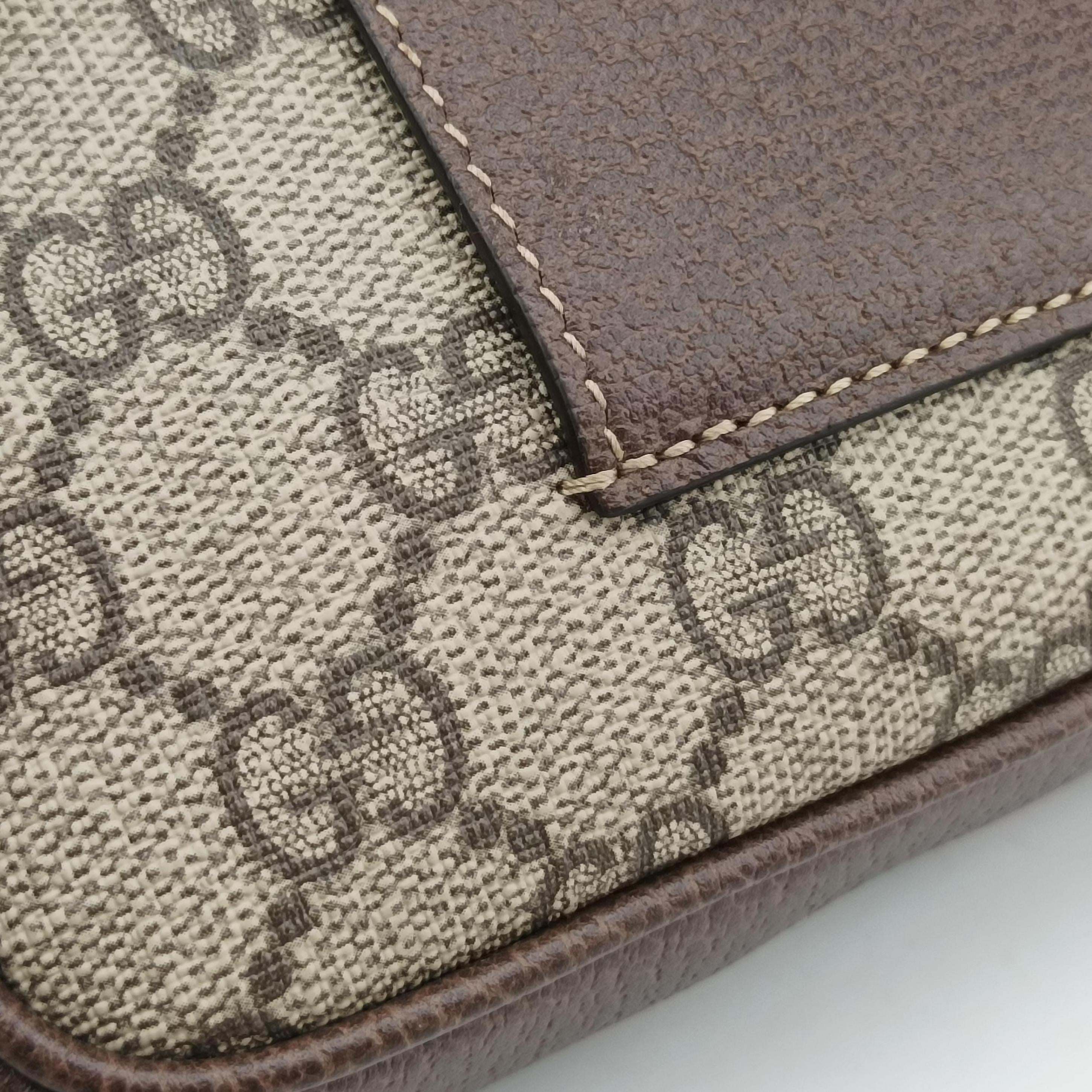 Pre-owned Gucci Ophidia Brown×green×red PVC coated canvas×leather 519308 bum bag/waist bag | stylenewstar