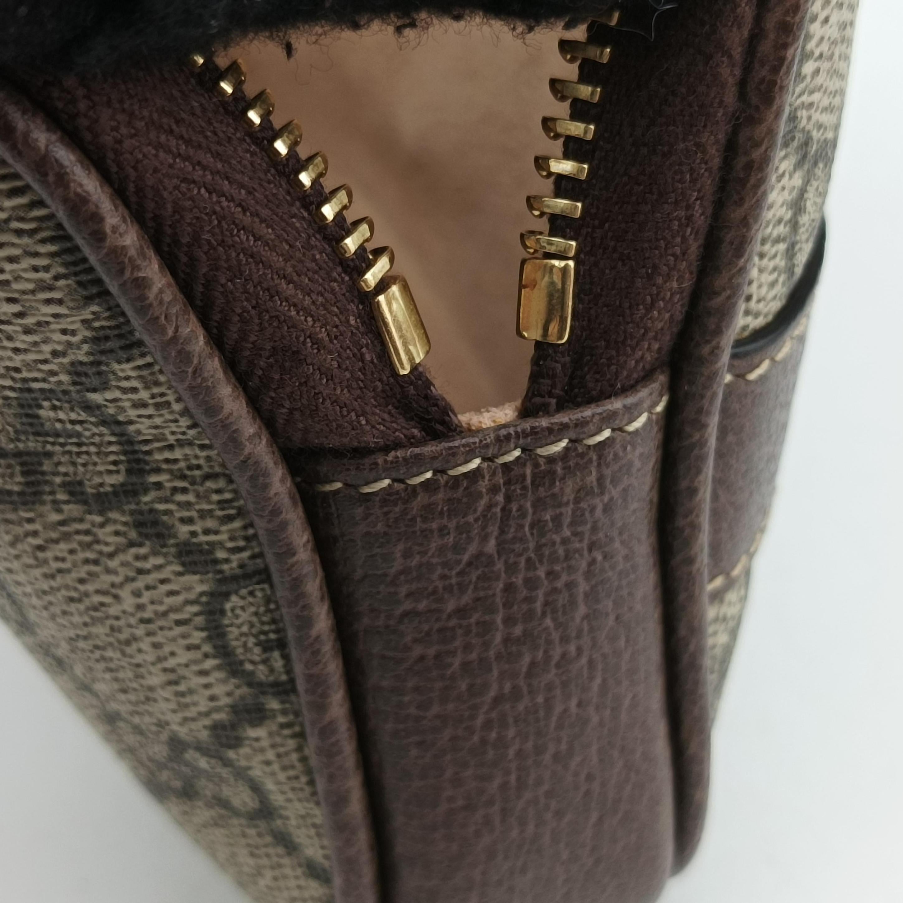 Pre-owned Gucci Ophidia Brown×green×red PVC coated canvas×leather 519308 bum bag/waist bag | stylenewstar