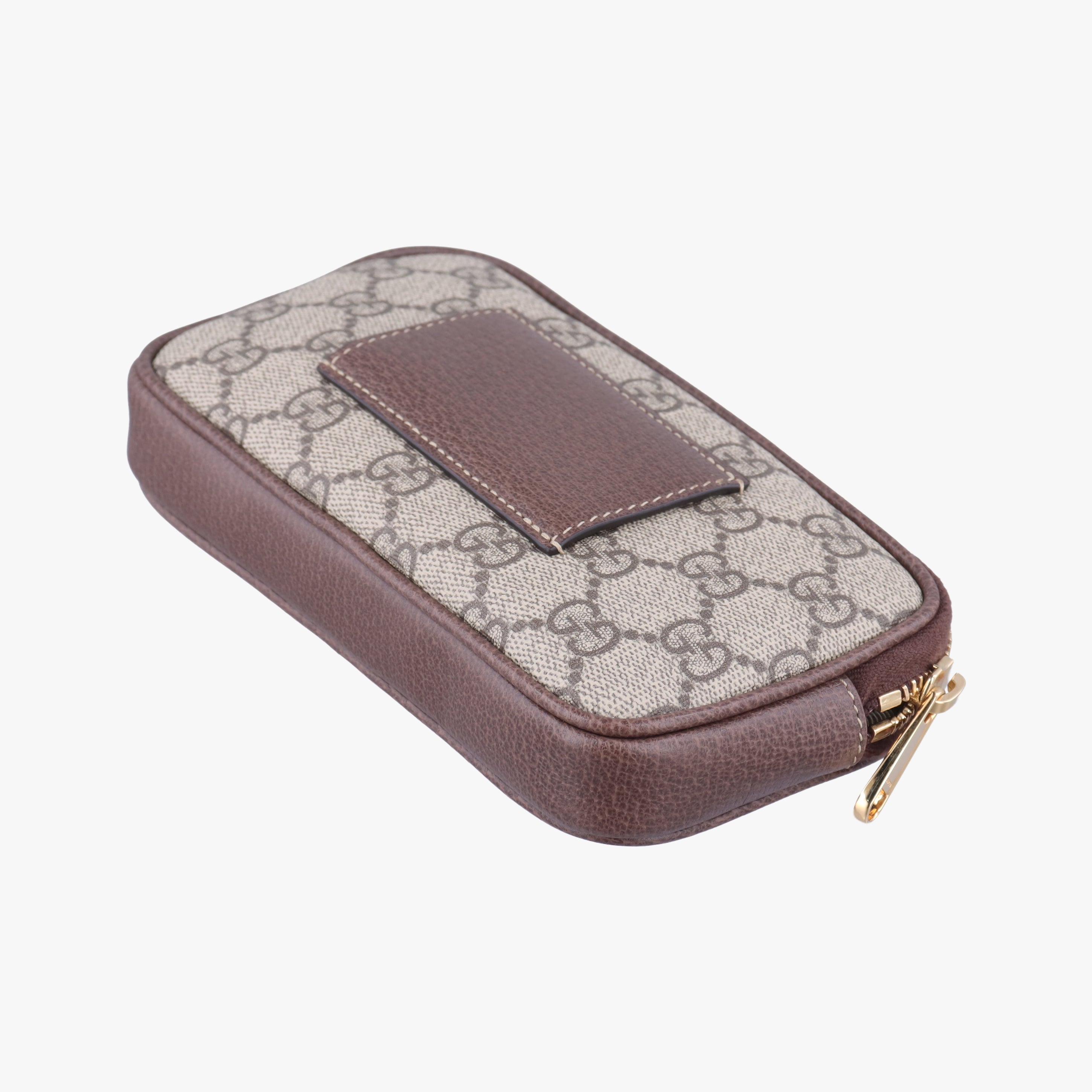 Pre-owned Gucci Ophidia Brown×green×red PVC coated canvas×leather 519308 bum bag/waist bag | stylenewstar