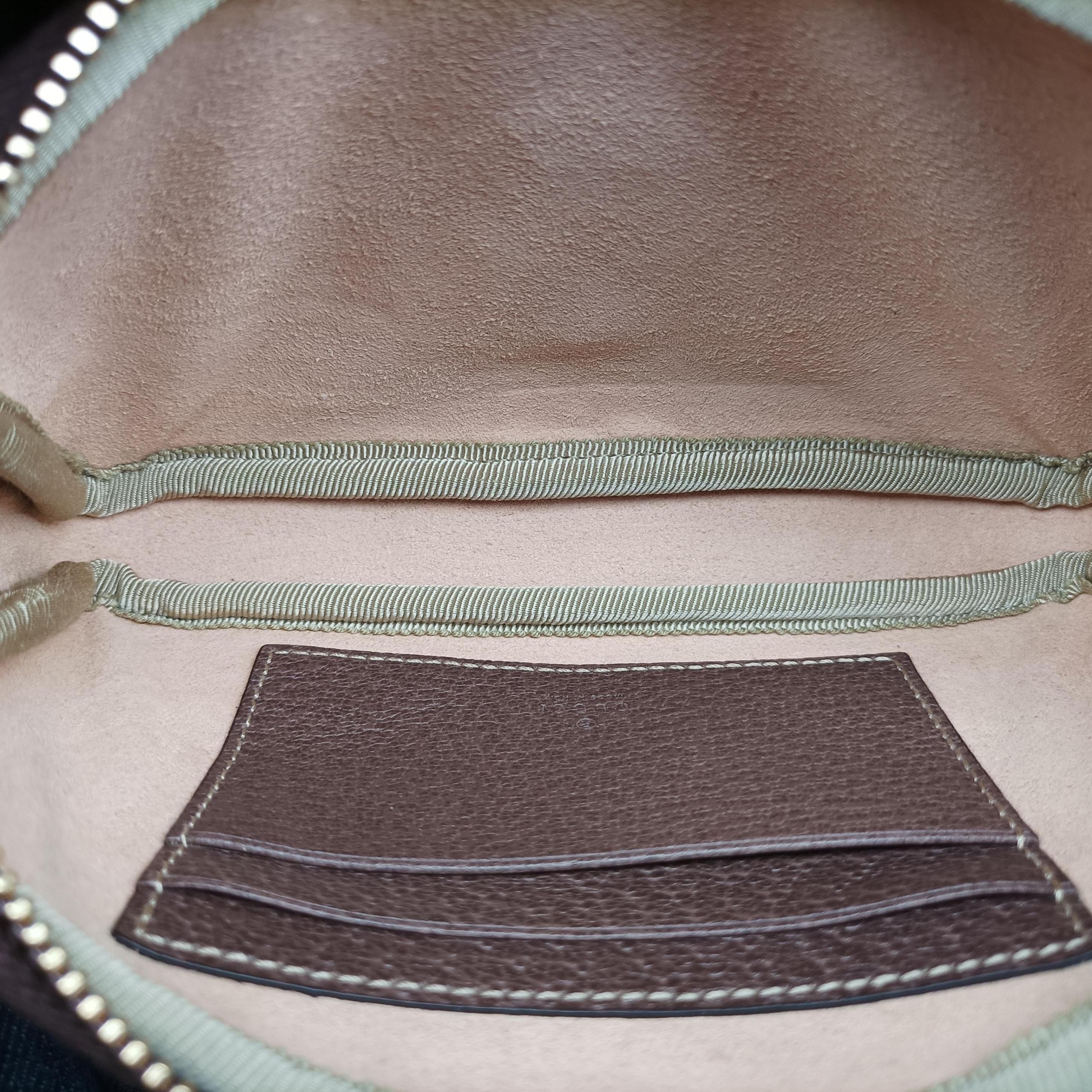Pre-owned Gucci Ophidia Brown×green×red PVC coated canvas×leather 519308 bum bag/waist bag | stylenewstar