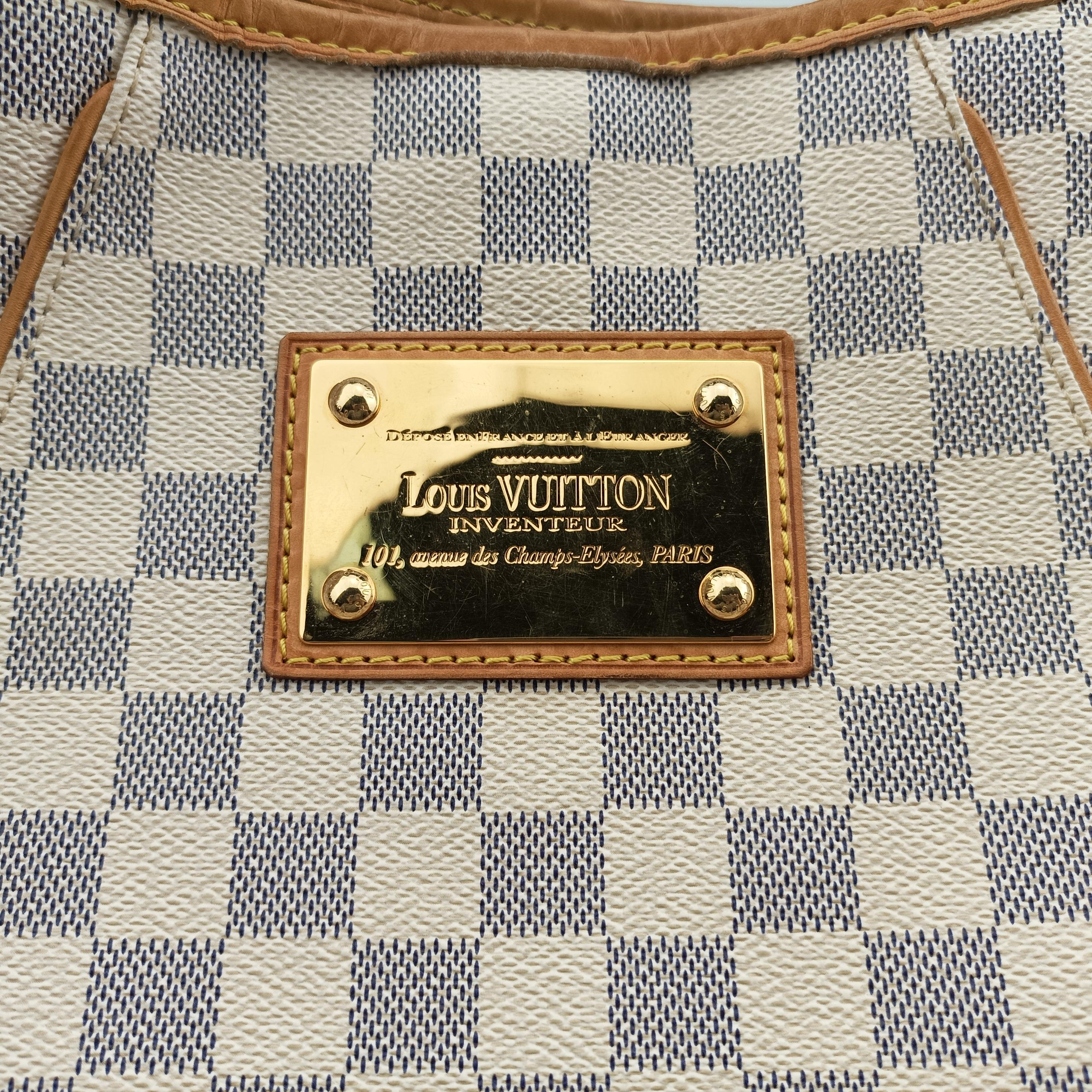 Secondhand Louis Vuitton GALLIERA PM AZUR Damier Canvas N55215 shoulderbag | stylenewstar