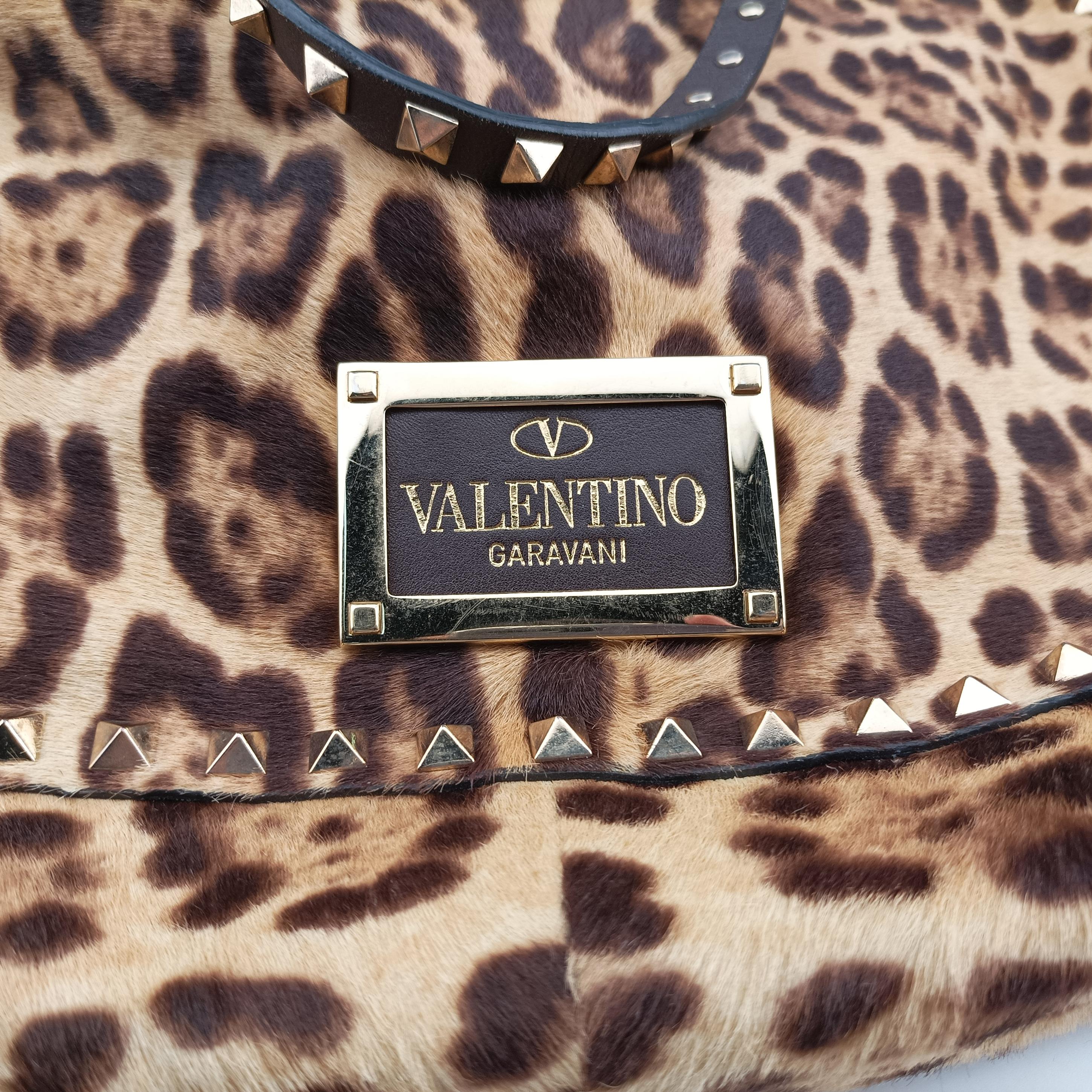 Pre-owned Valentino Rockstud Multicolour ponyhair  shoulderbag | stylenewstar