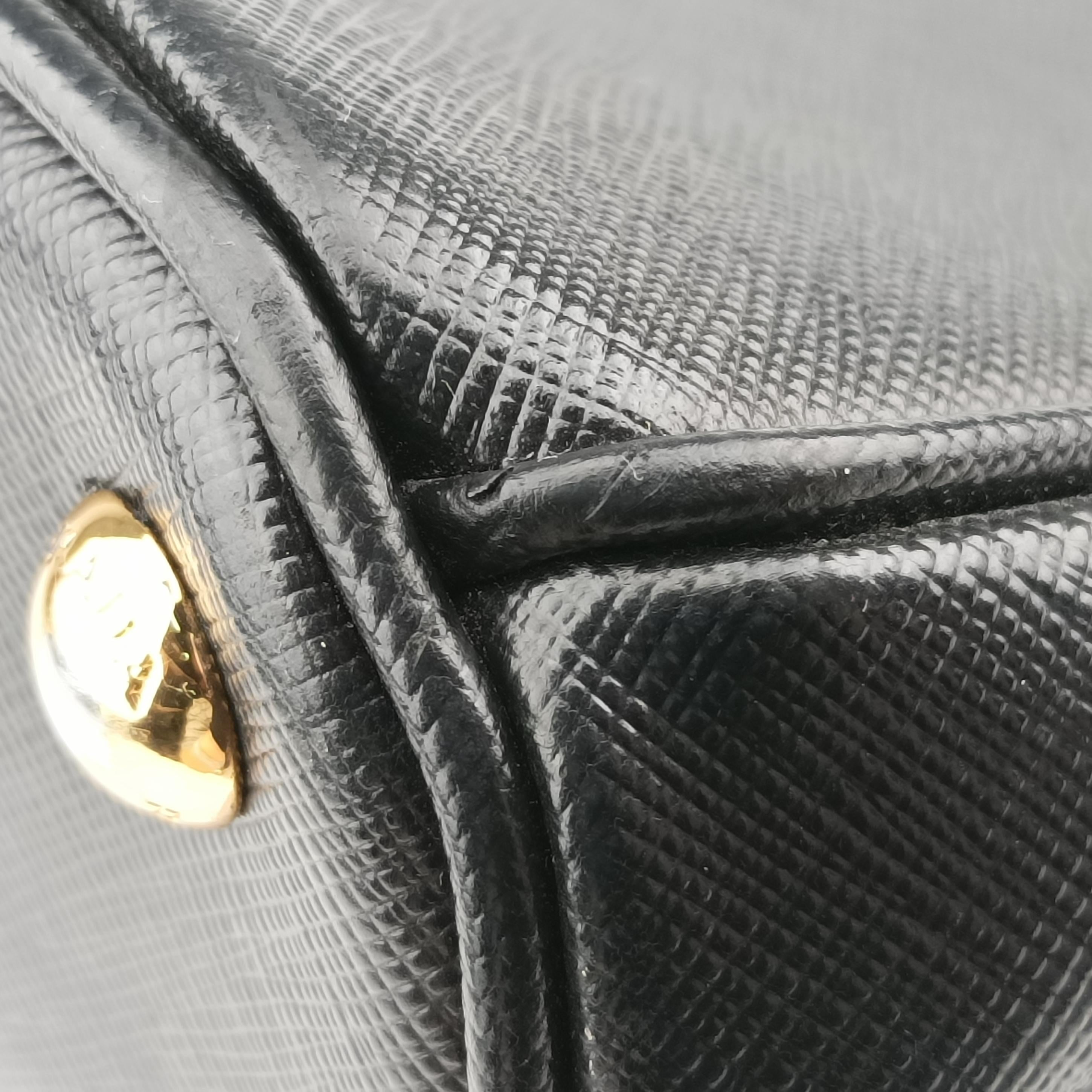 Pre-owned Prada Galleria Black SAFFIANO Leather BN1786 handbag | stylenewstar