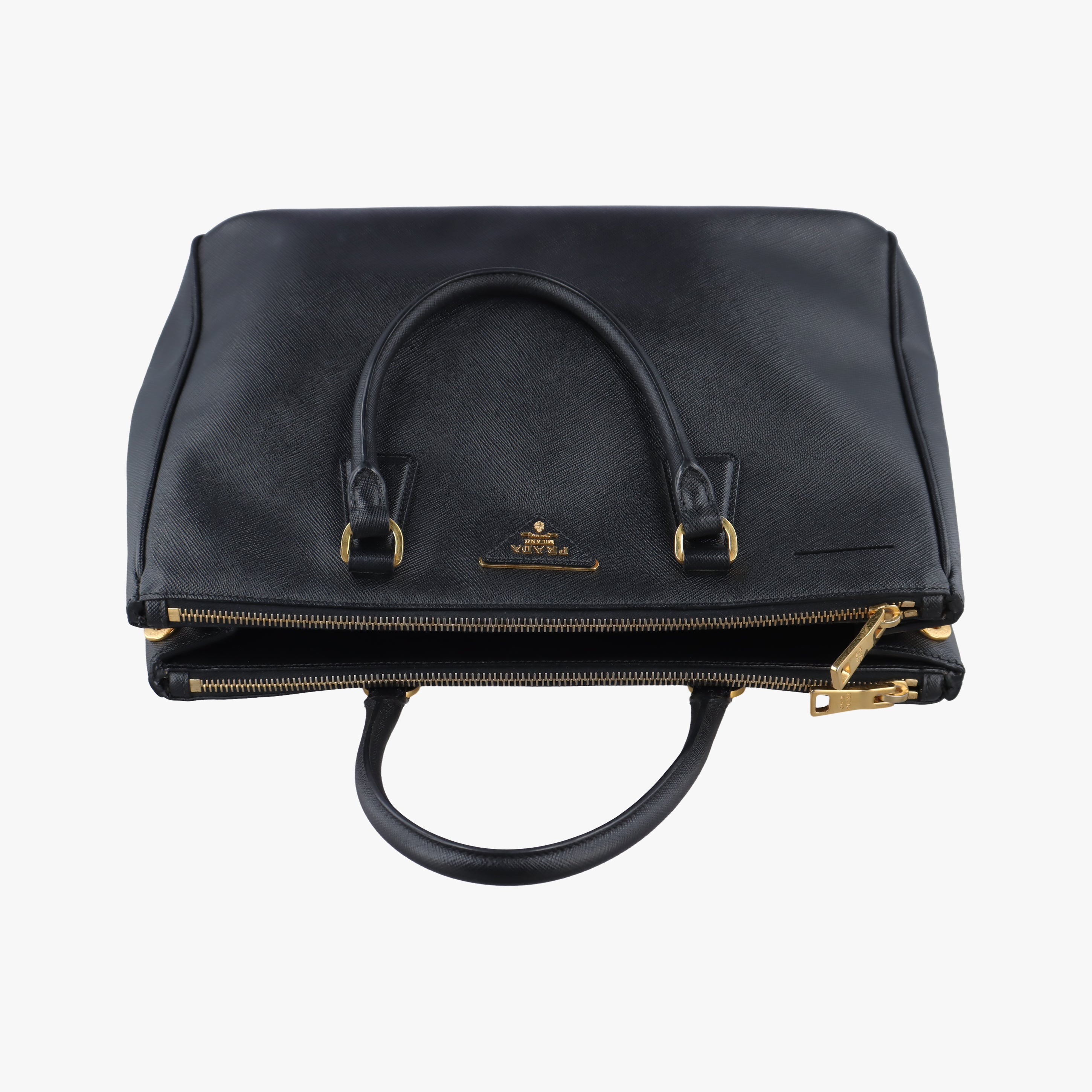 Pre-owned Prada Galleria Black SAFFIANO Leather BN1786 handbag | stylenewstar