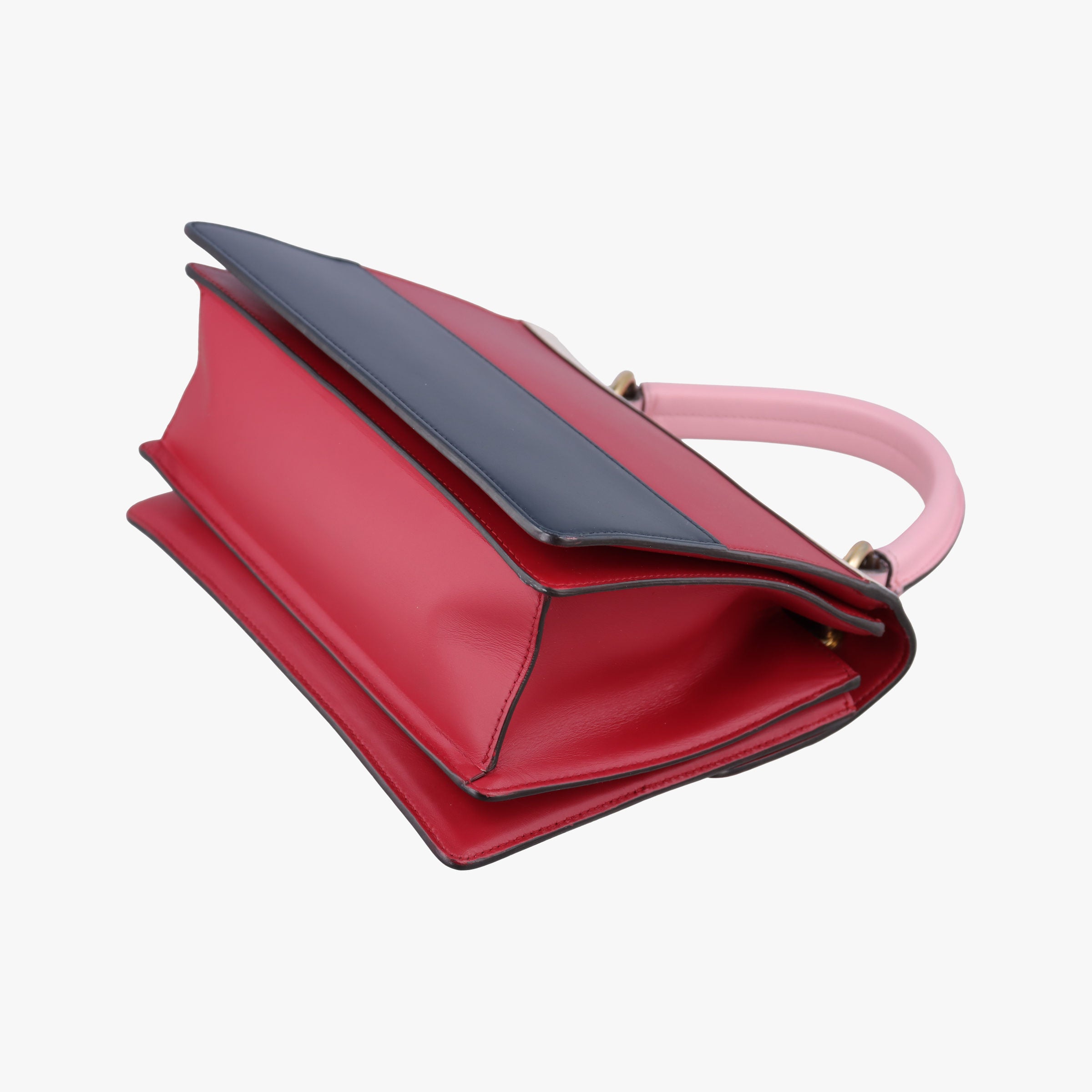 Pre-owned Gucci Queen Margaret White×Red×Blue×Pink Leather 476541 shoulderbag | stylenewstar
