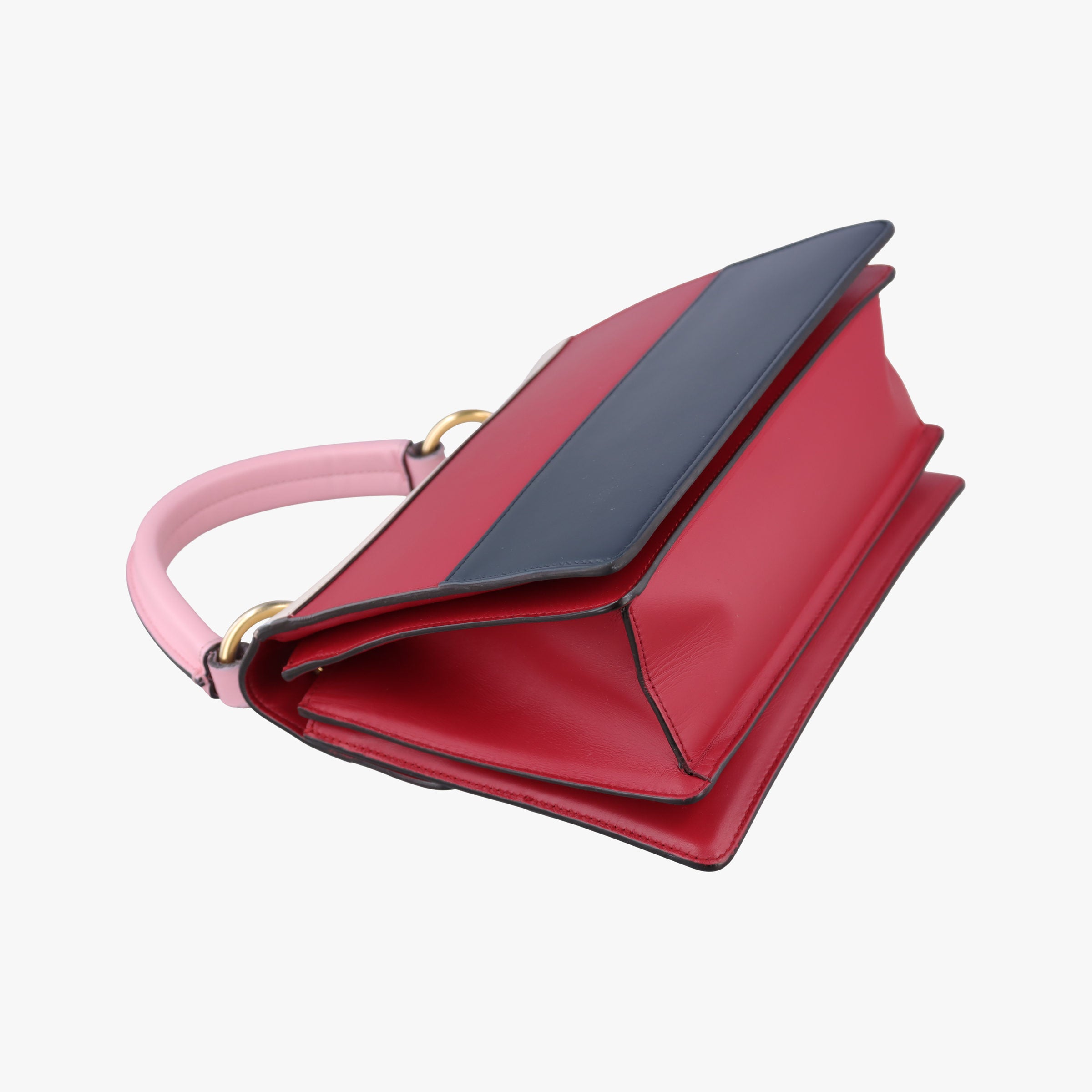 Pre-owned Gucci Queen Margaret White×Red×Blue×Pink Leather 476541 shoulderbag | stylenewstar