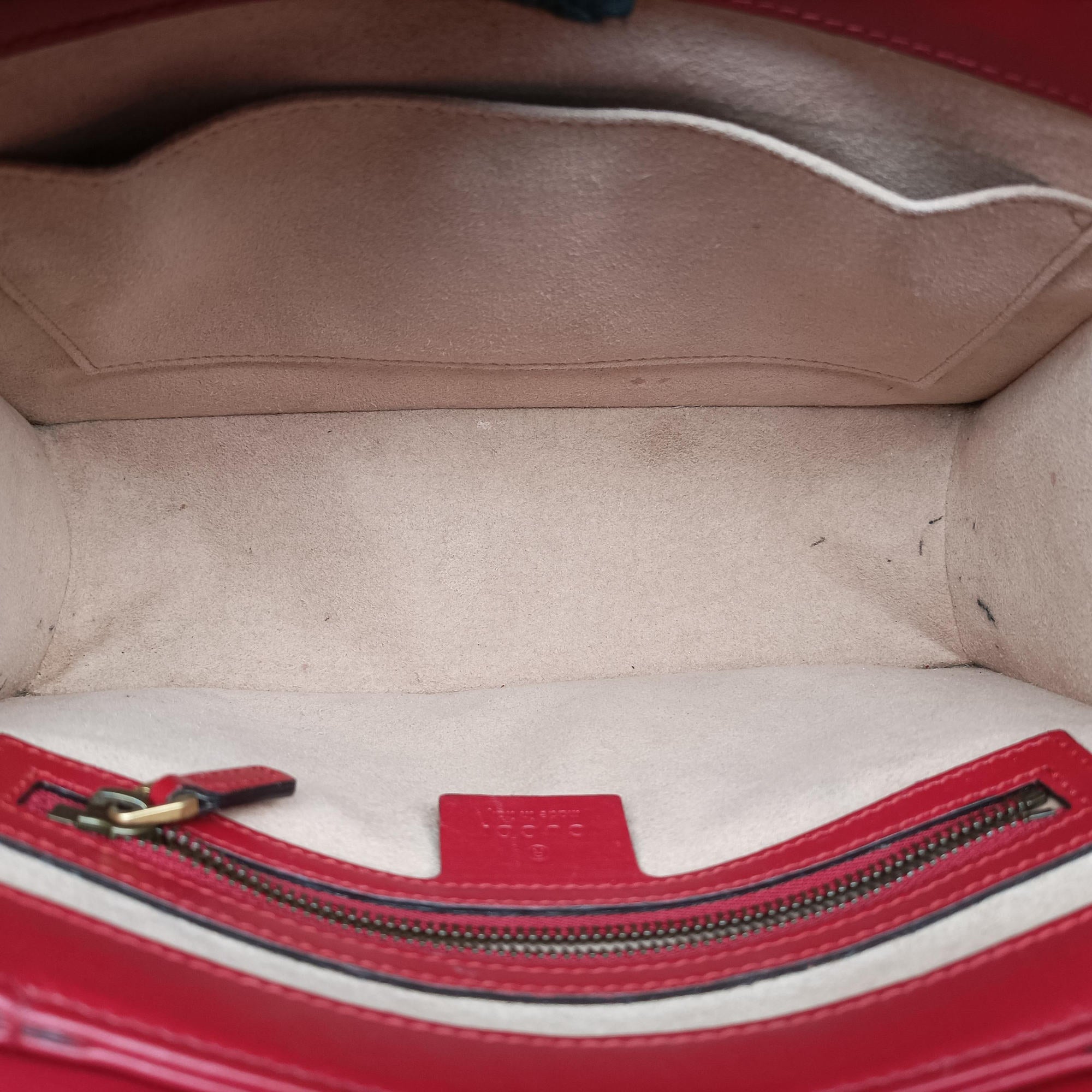 Pre-owned Gucci Queen Margaret White×Red×Blue×Pink Leather 476541 shoulderbag | stylenewstar