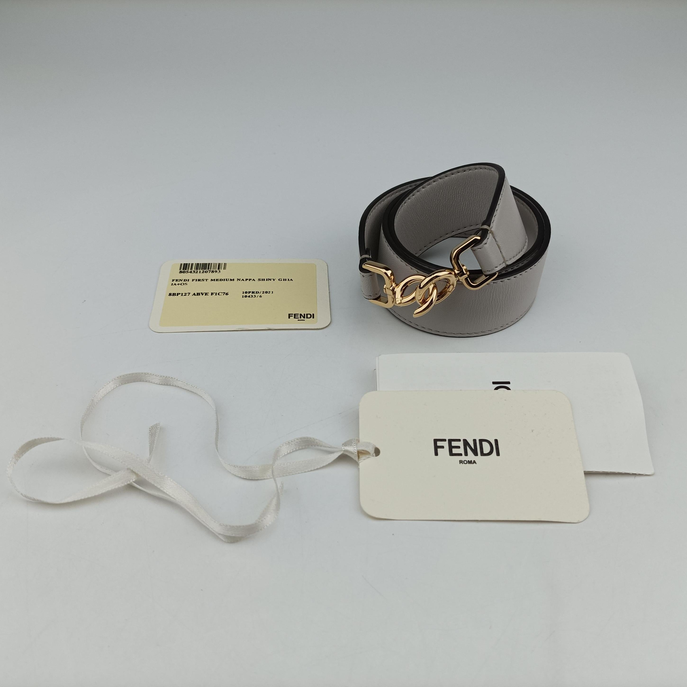 Pre-owned Fendi First Grey Leather 8BP127 shoulderbag | stylenewstar