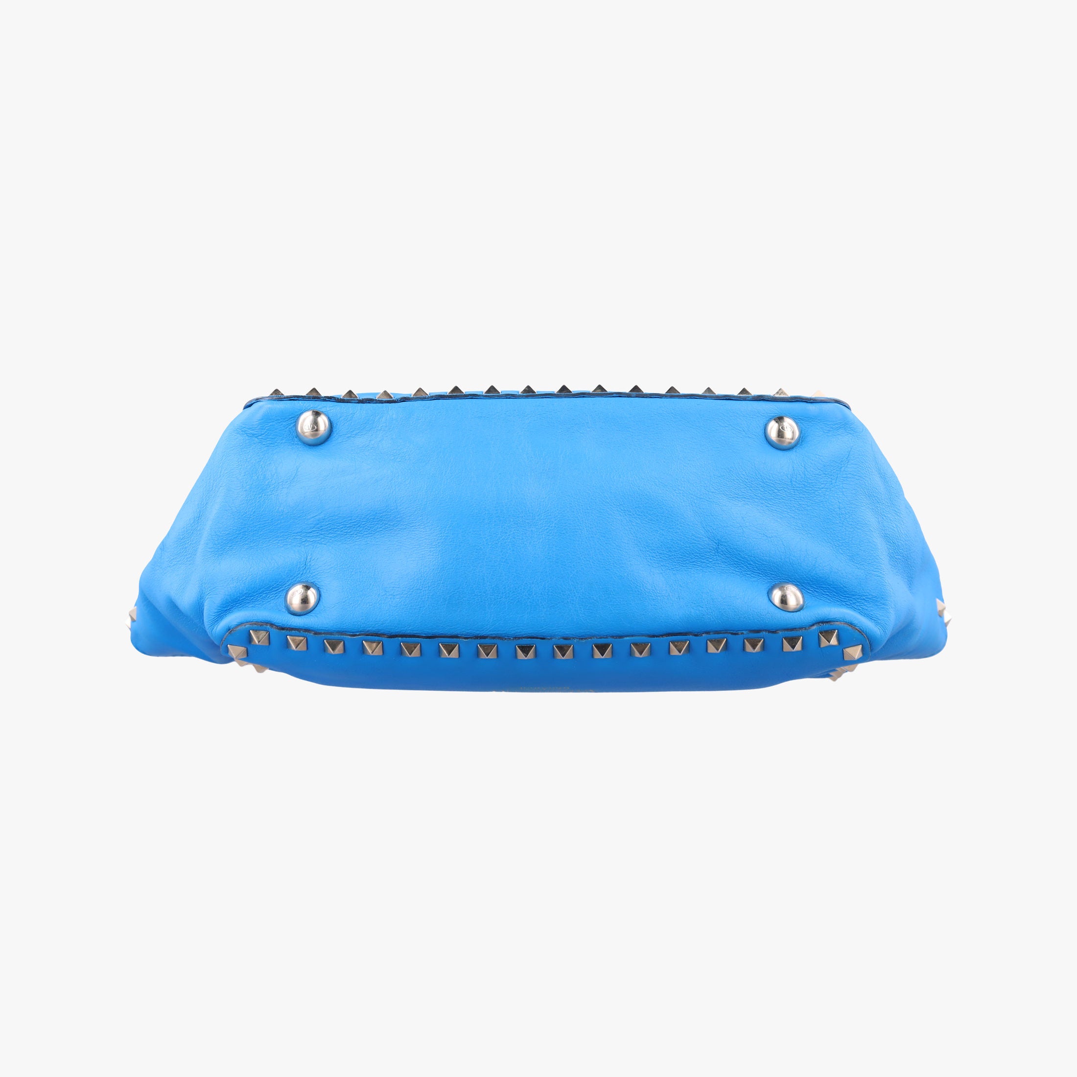 Pre-owned Valentino Rockstud Blue Leather  shoulderbag | stylenewstar