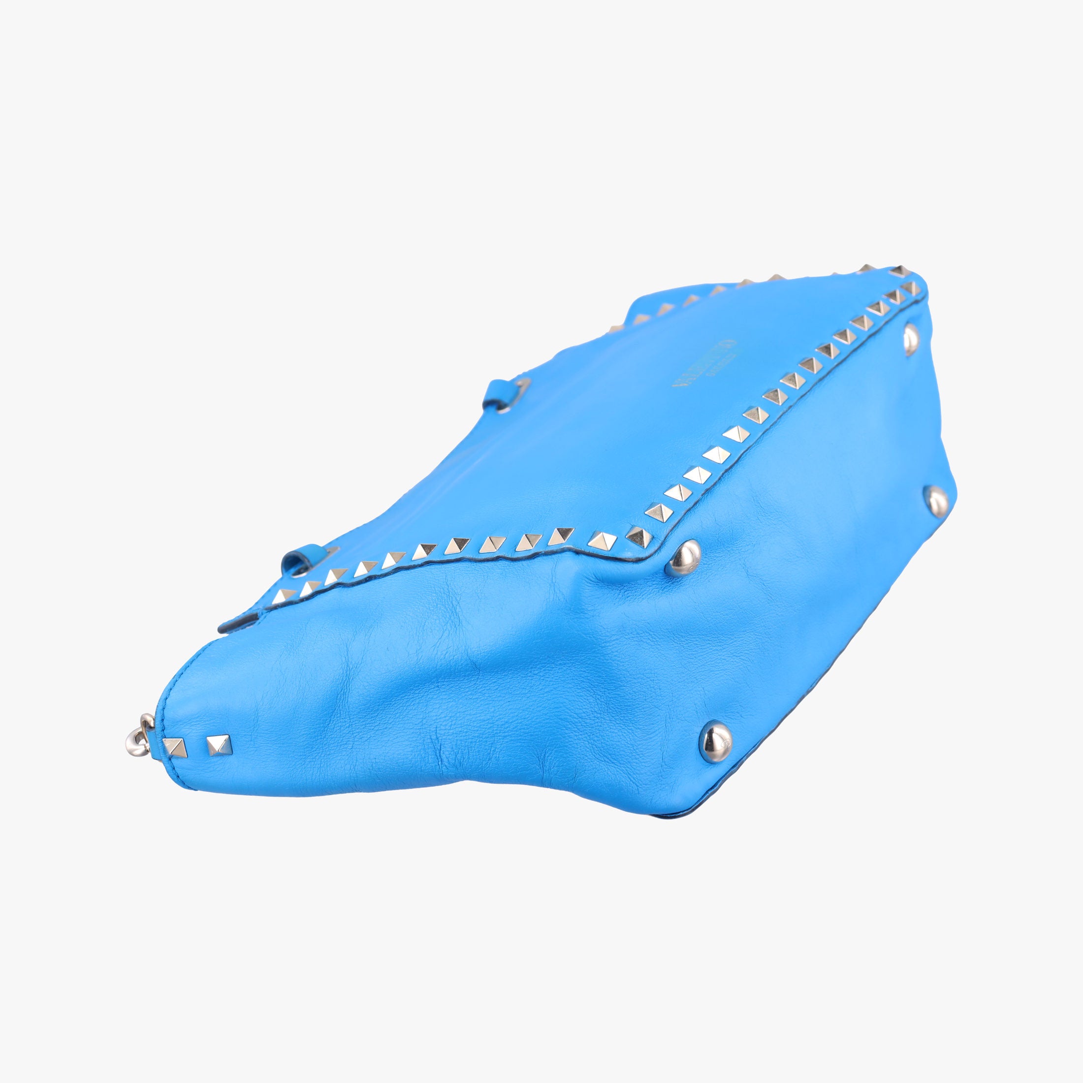 Pre-owned Valentino Rockstud Blue Leather  shoulderbag | stylenewstar