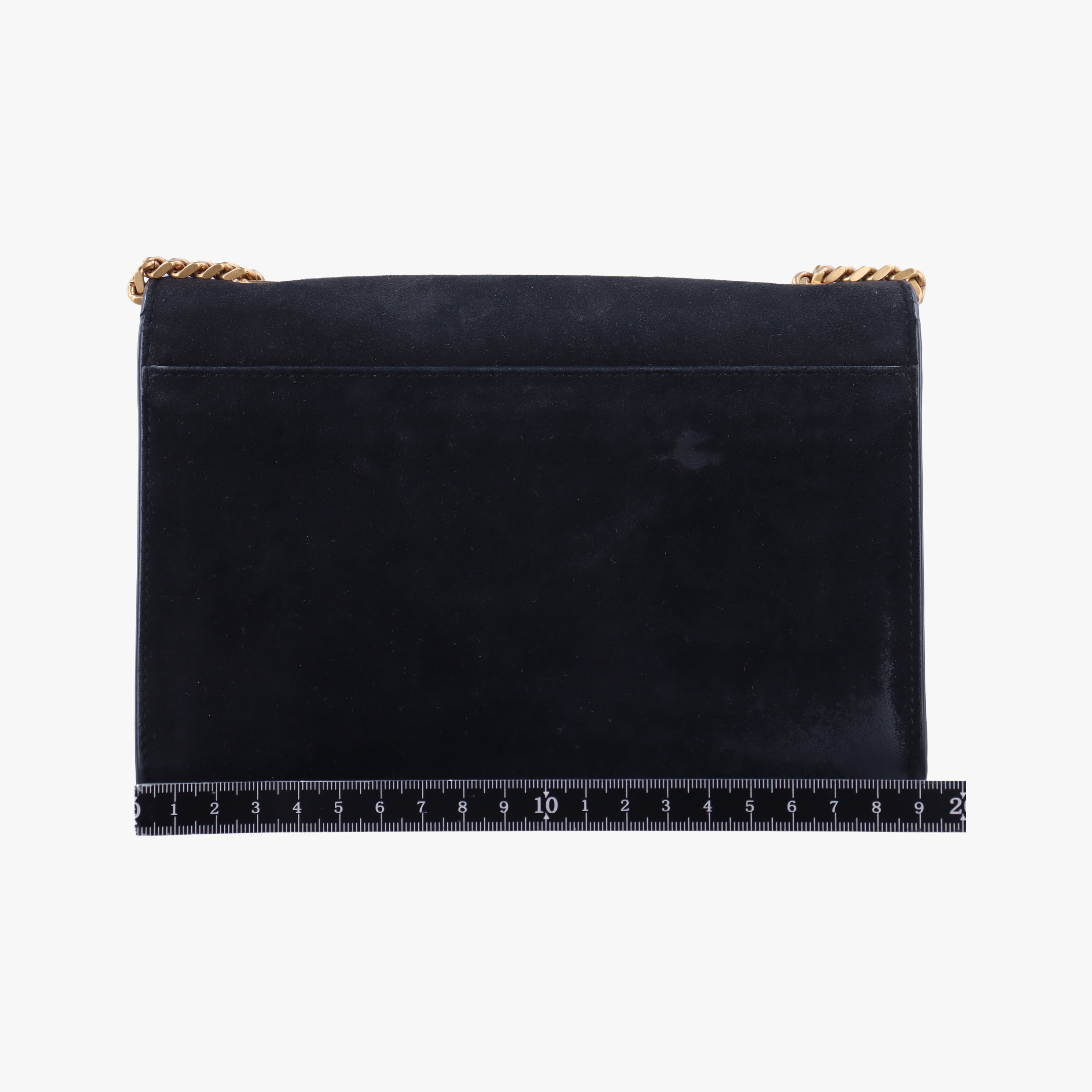 Pre-owned Yves Saint Laurent KATE Black×Multicolour Suede 455263 shoulderbag | stylenewstar