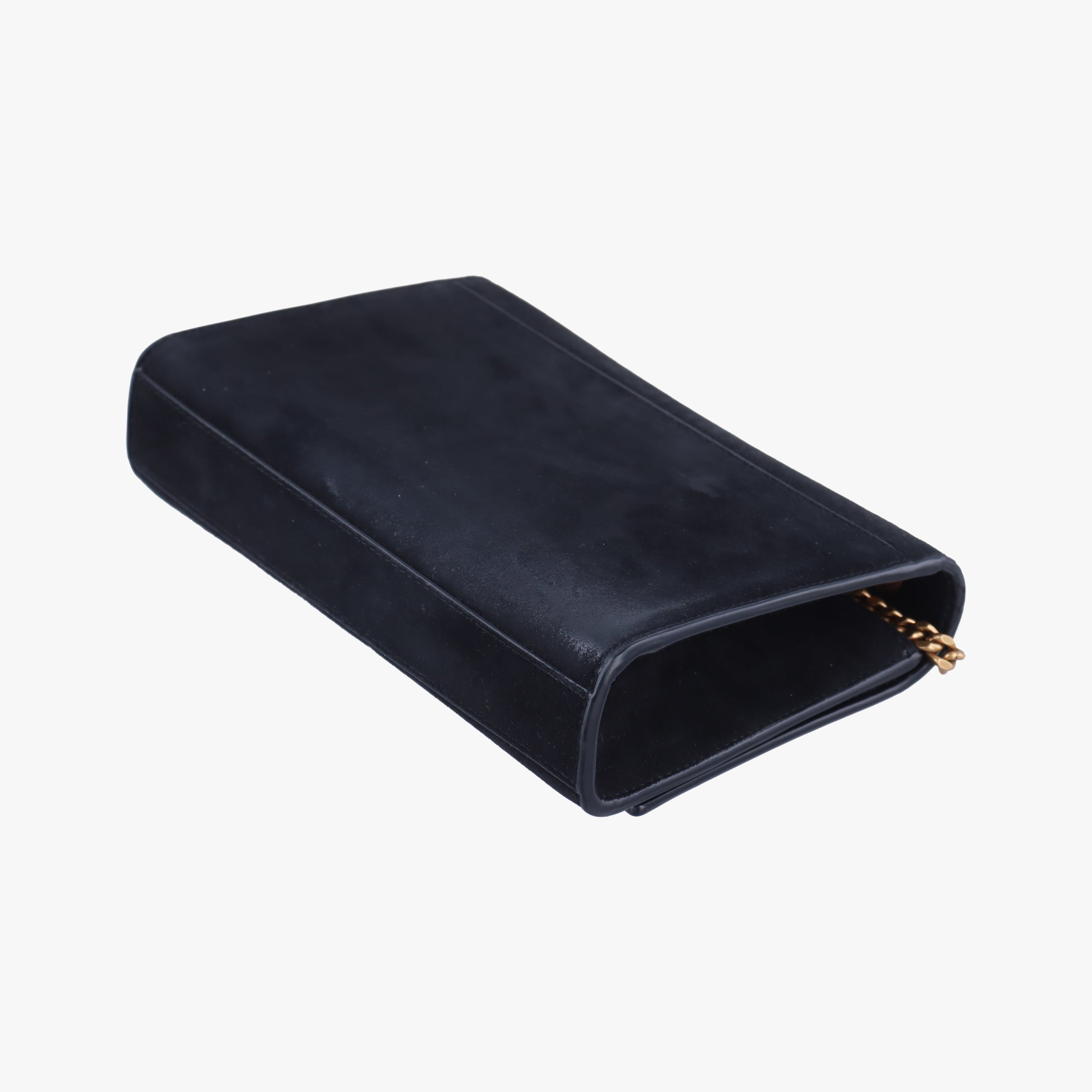 Pre-owned Yves Saint Laurent KATE Black×Multicolour Suede 455263 shoulderbag | stylenewstar