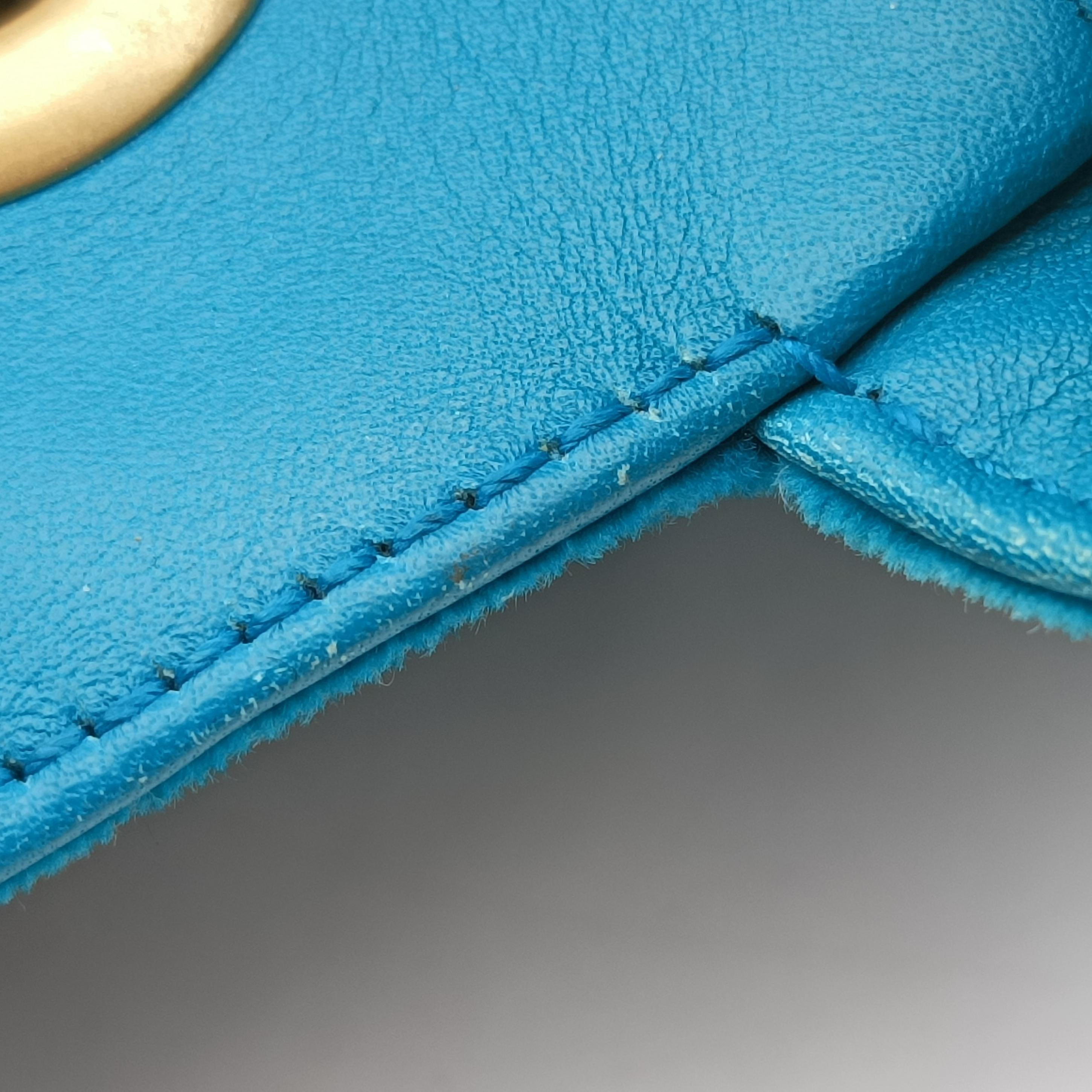 Pre-owned Gucci GG Marmont Blue velour 446744 shoulderbag | stylenewstar