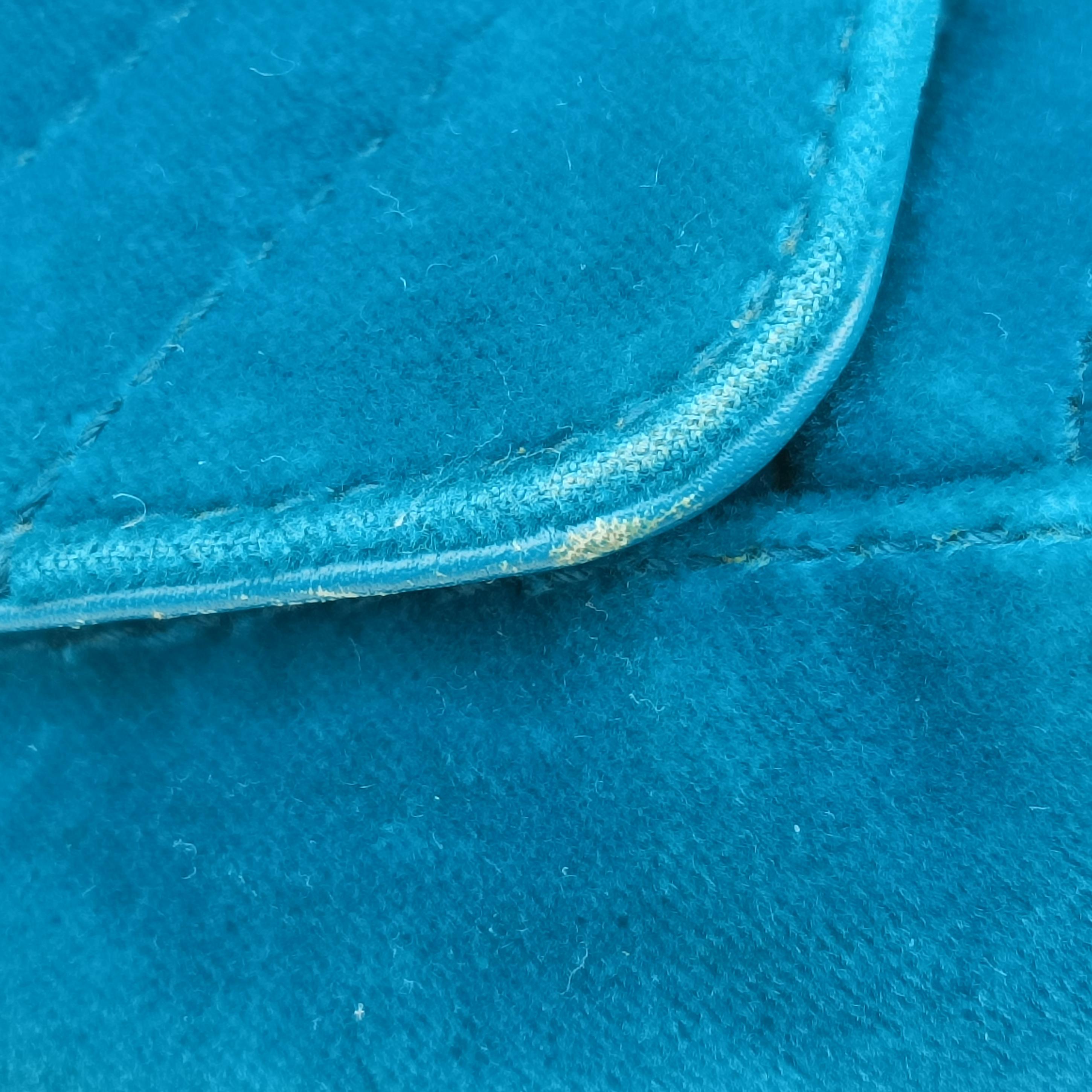 Pre-owned Gucci GG Marmont Blue velour 446744 shoulderbag | stylenewstar