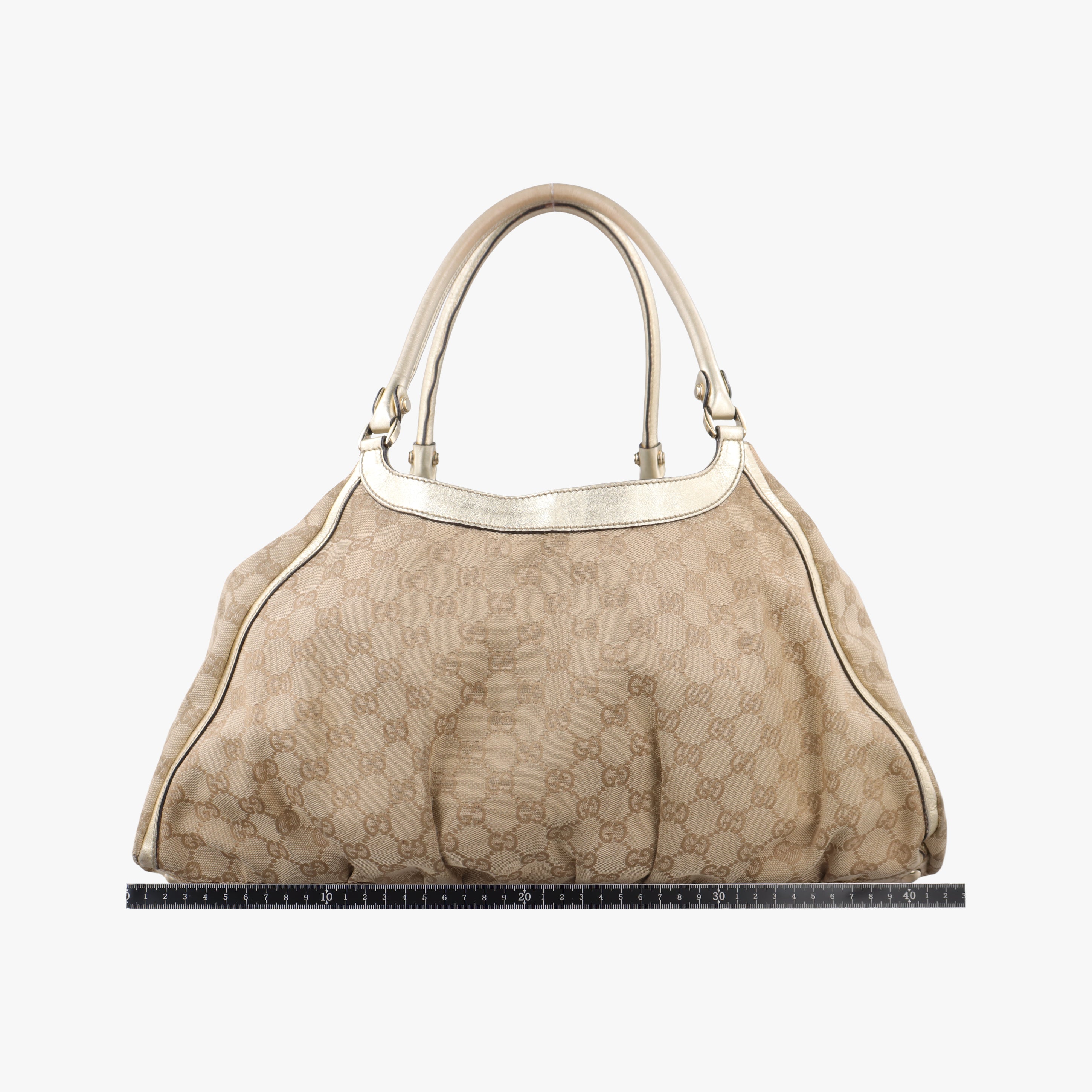 Secondhand Gucci Abbey D-ring Hobo Beige canvas 189835 handbag | stylenewstar