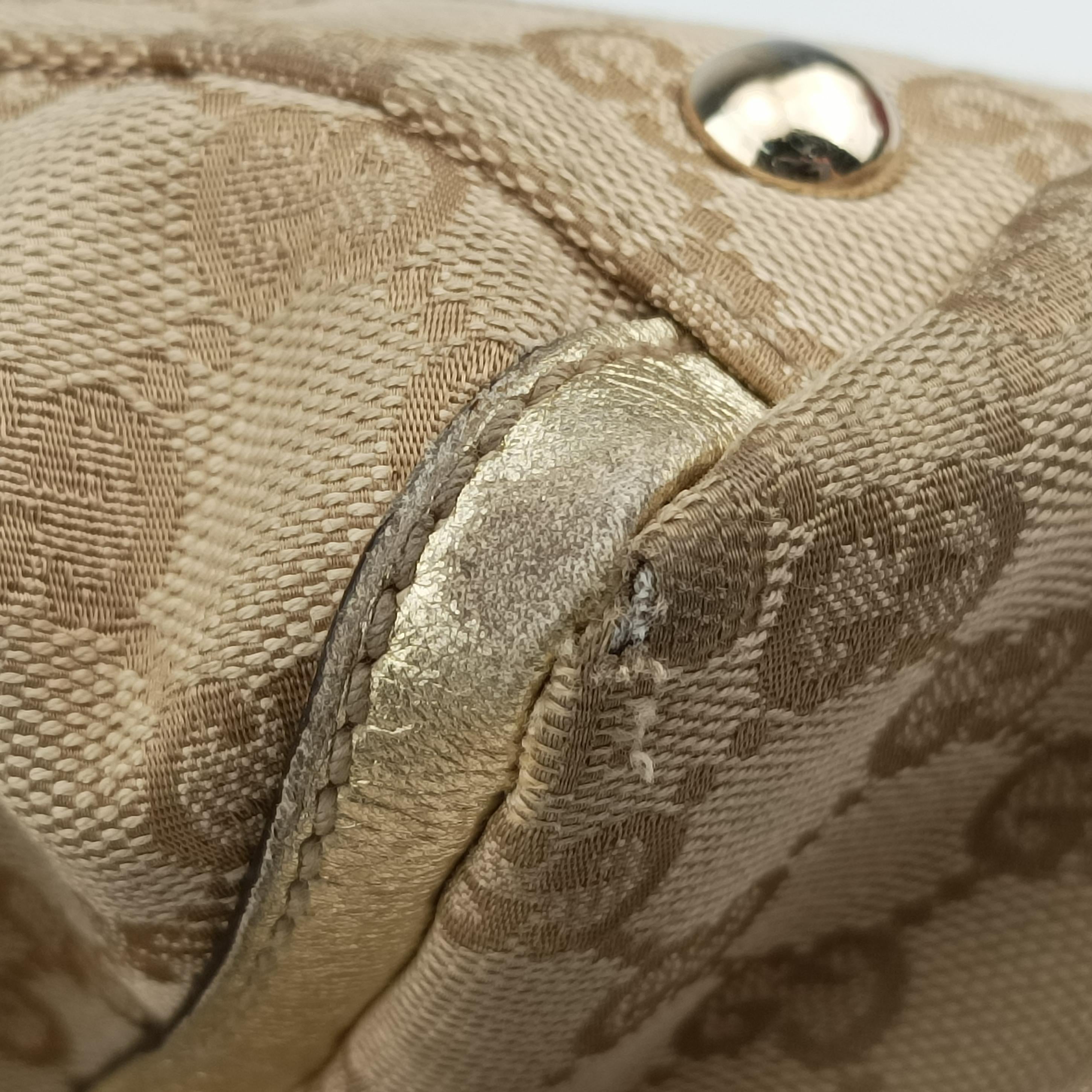 Secondhand Gucci Abbey D-ring Hobo Beige canvas 189835 handbag | stylenewstar