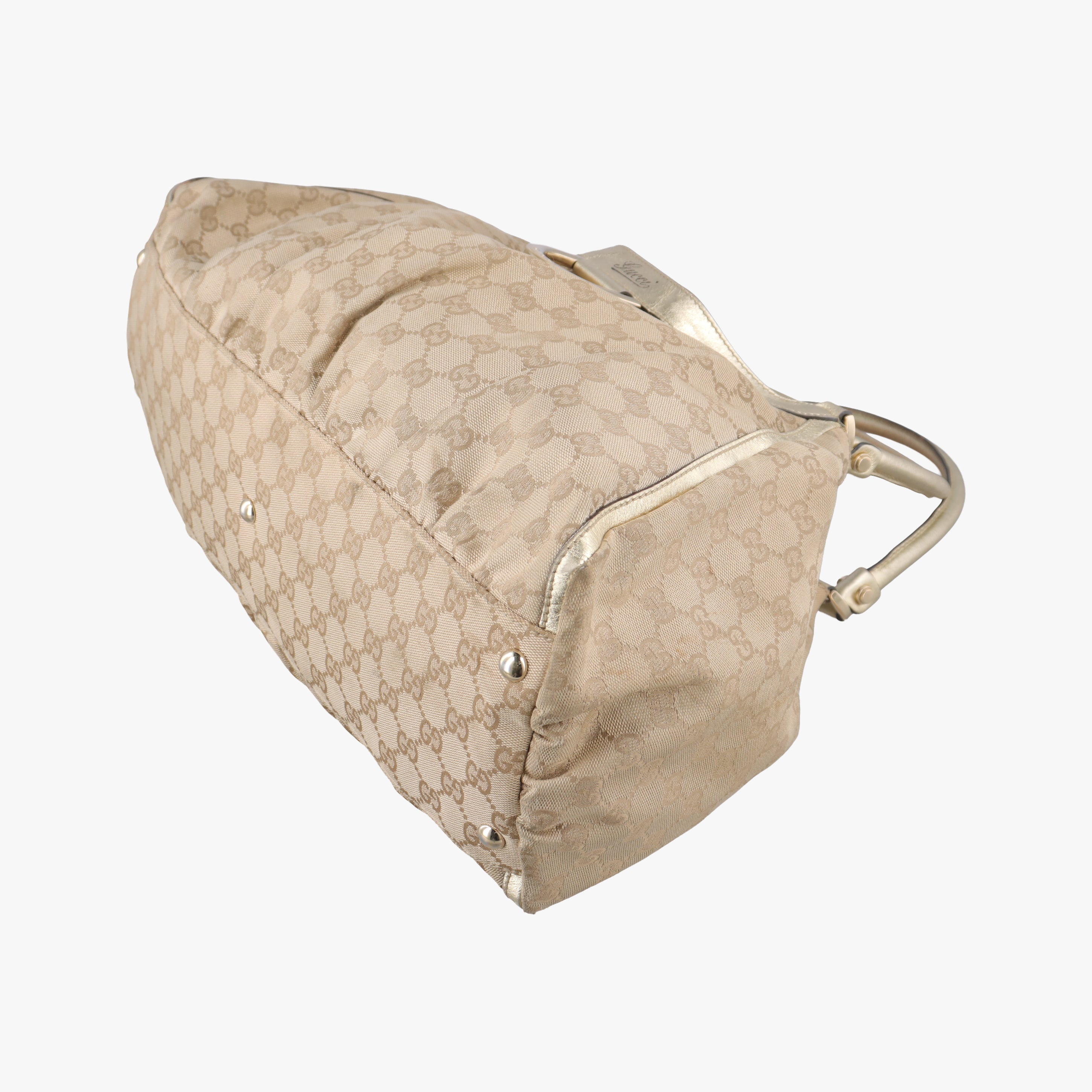 Secondhand Gucci Abbey D-ring Hobo Beige canvas 189835 handbag | stylenewstar