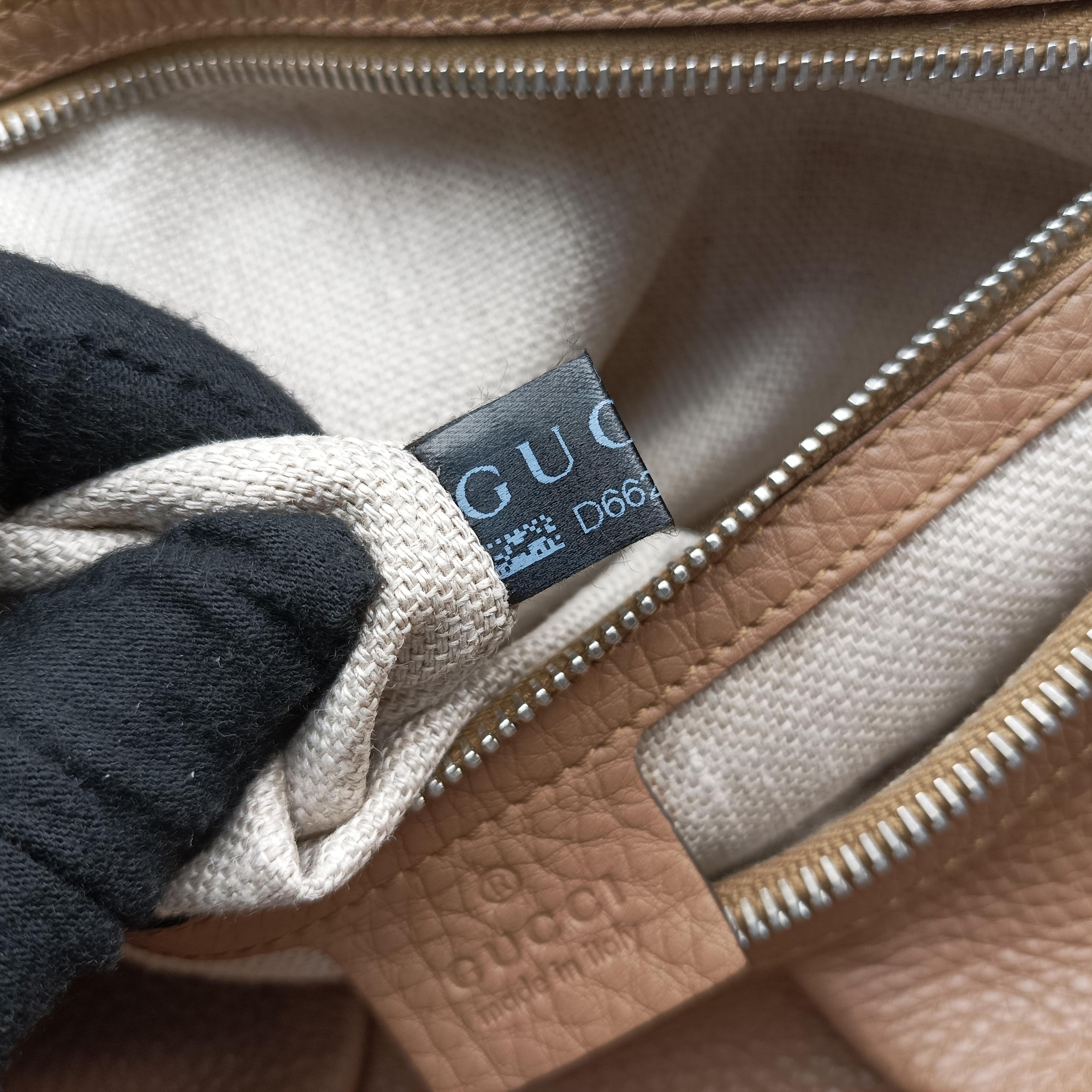 Pre-owned Gucci Icon Bit Brown Leather 228584 shoulderbag | stylenewstar